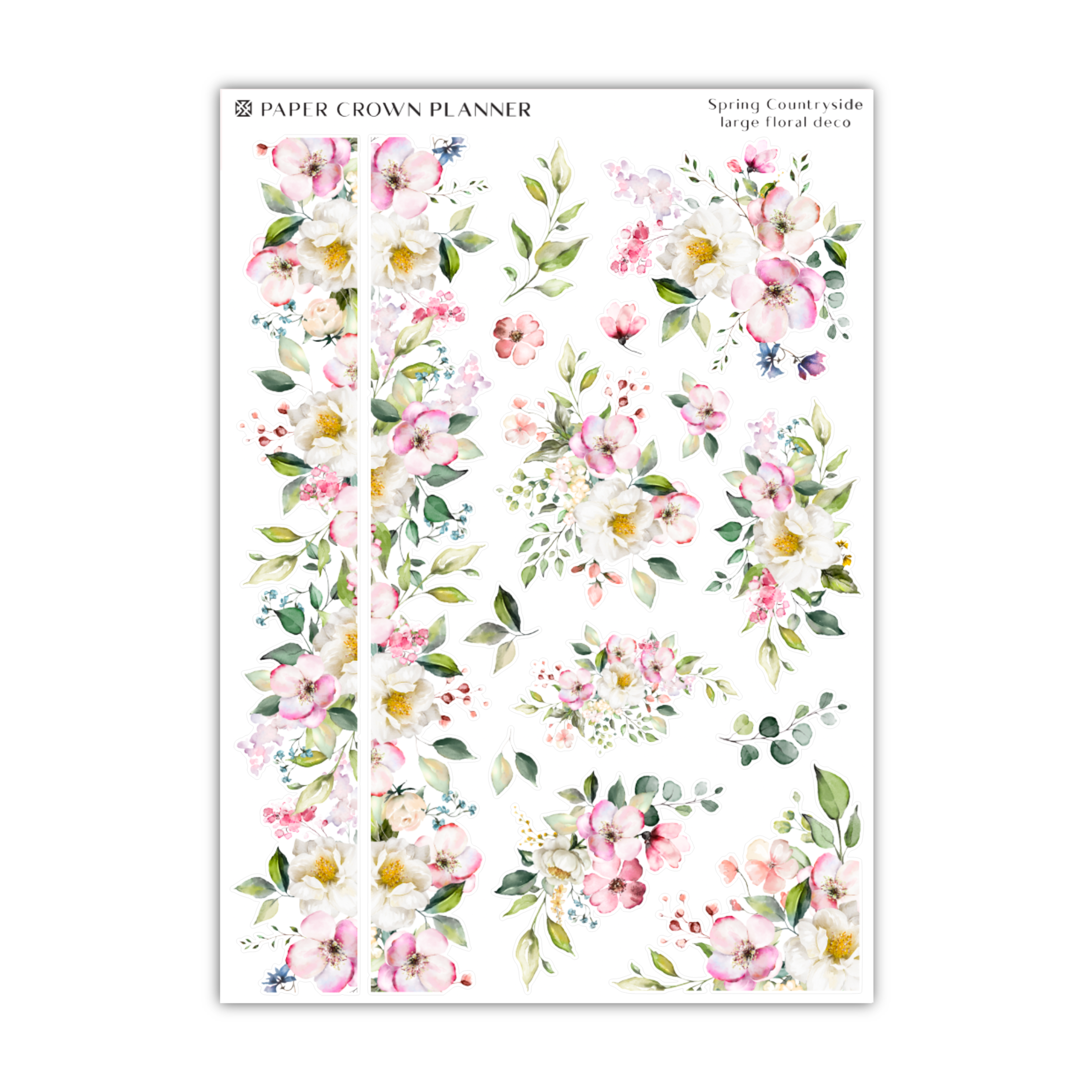 a sheet of paper with flowers on it