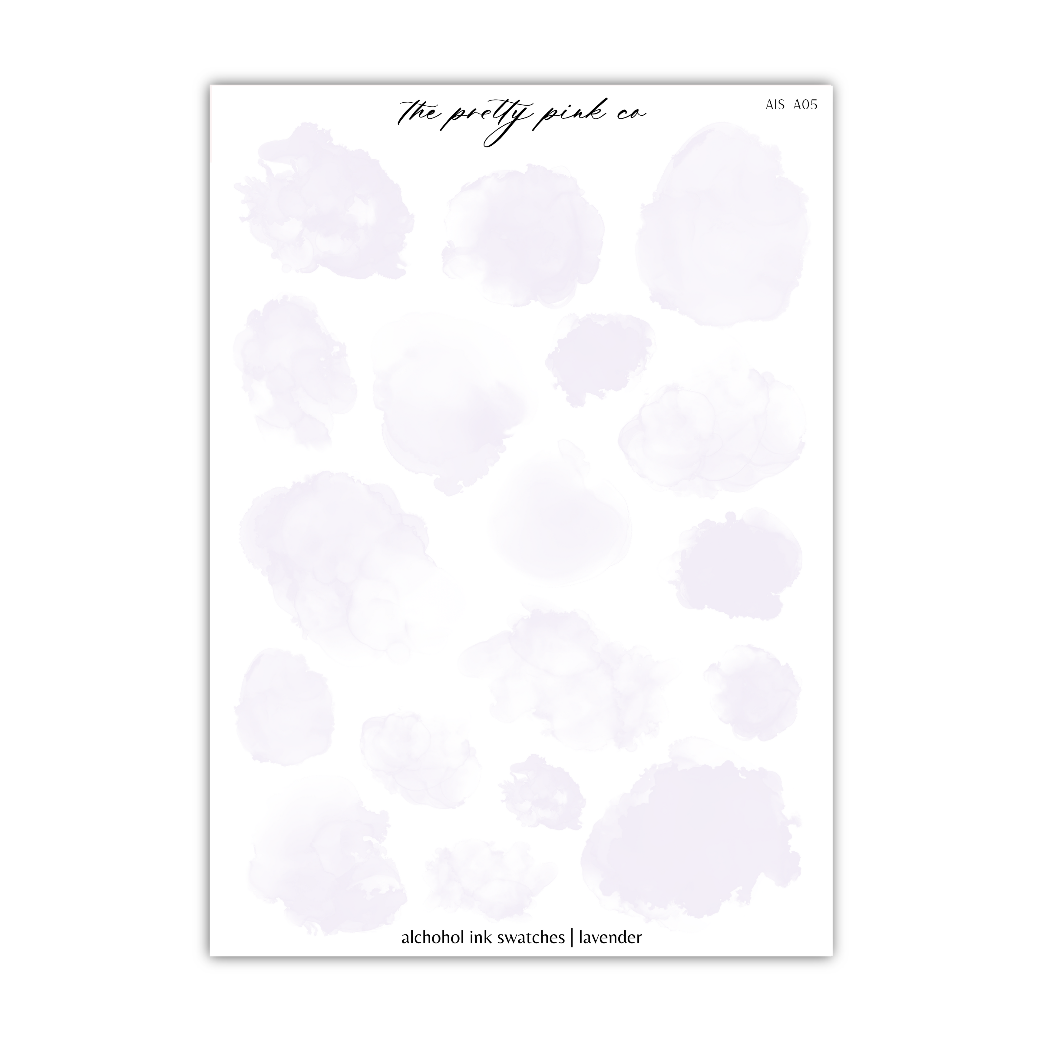 a sheet of paper with watercolor paint on it