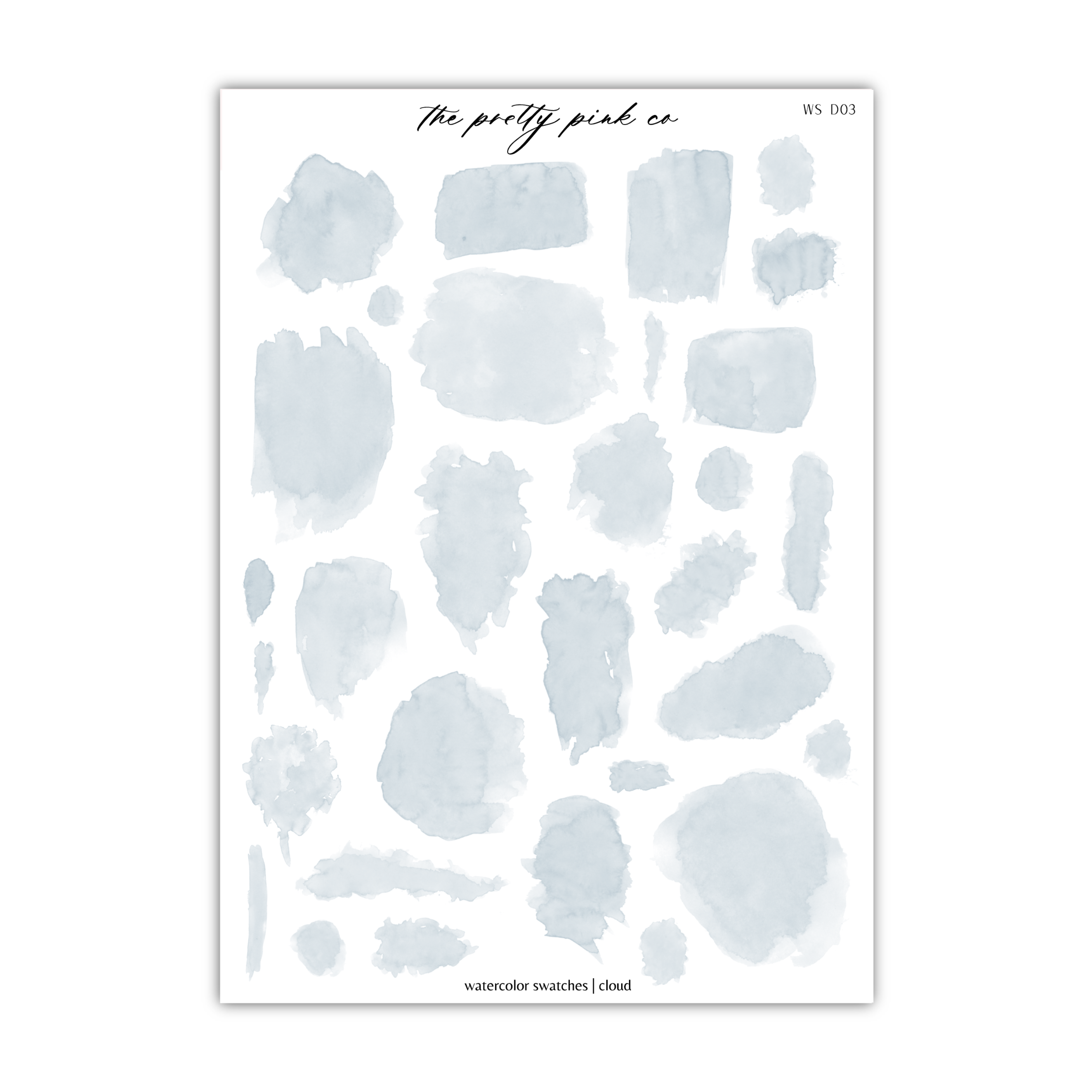 a sheet of watercolor paint on a white background