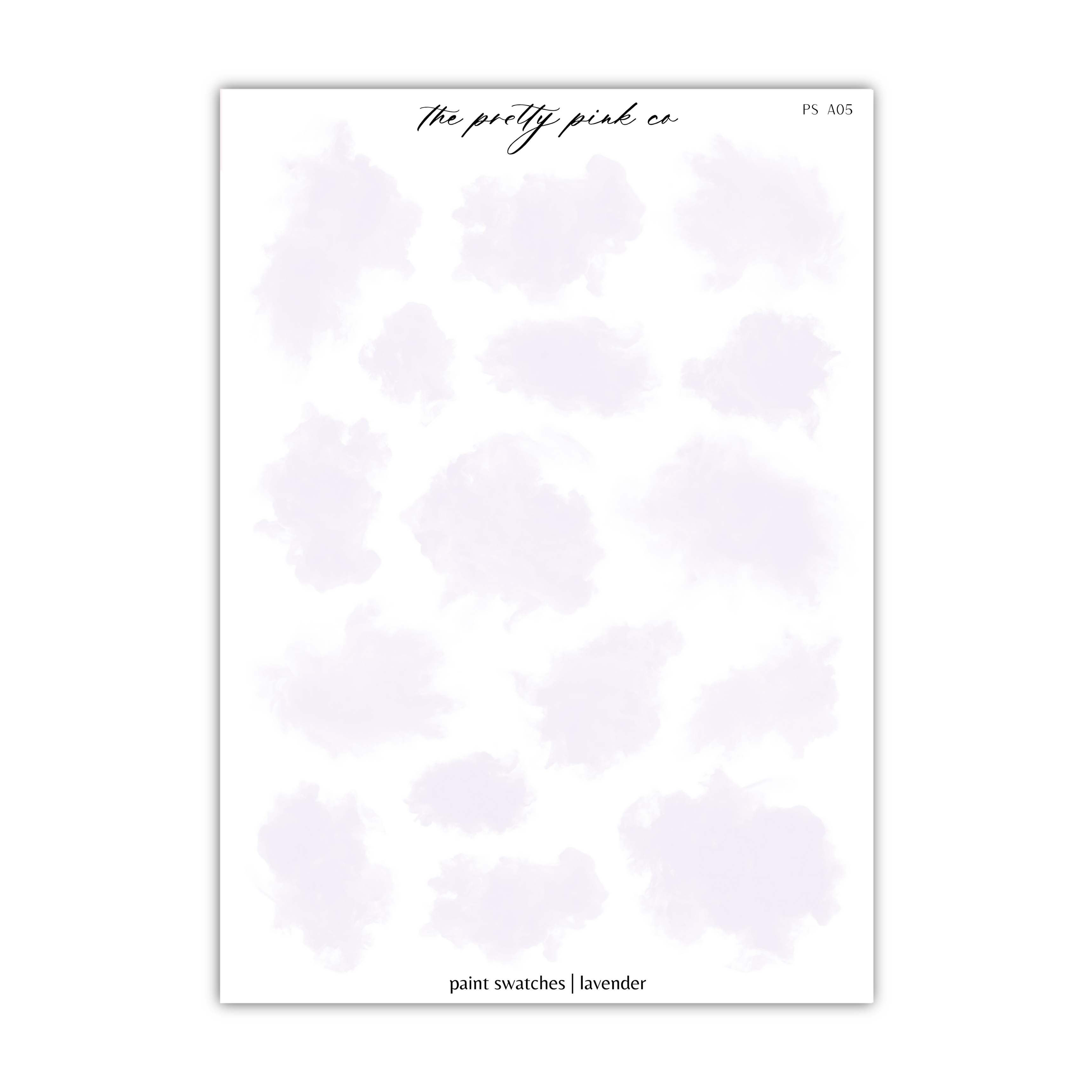 a white paper with a pattern of clouds on it