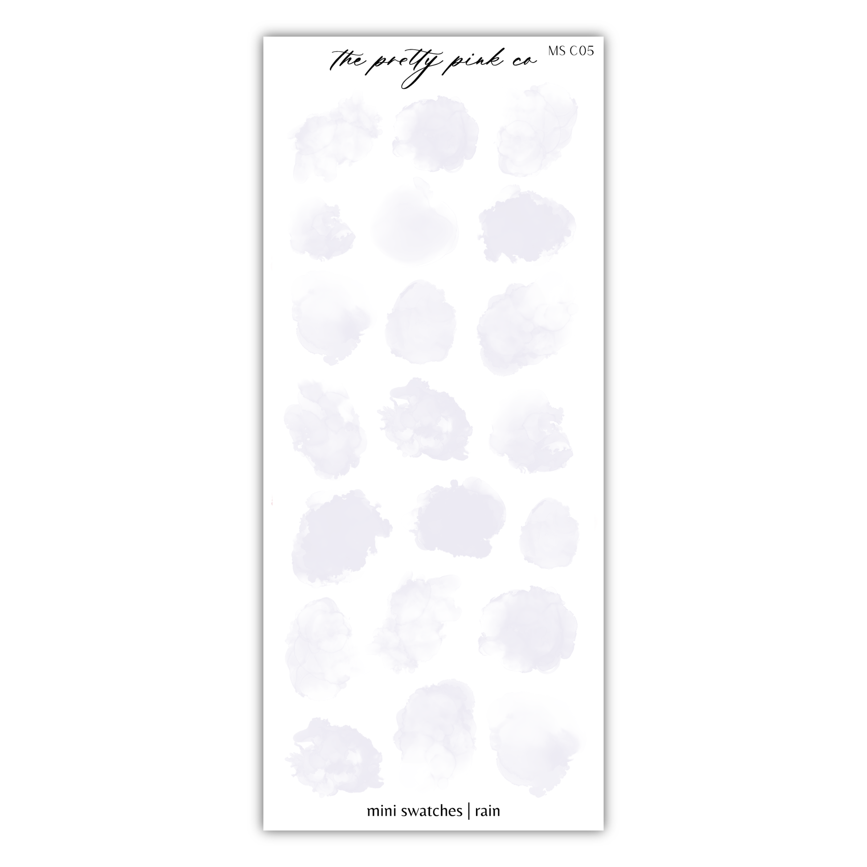 a white sticker with black ink on it