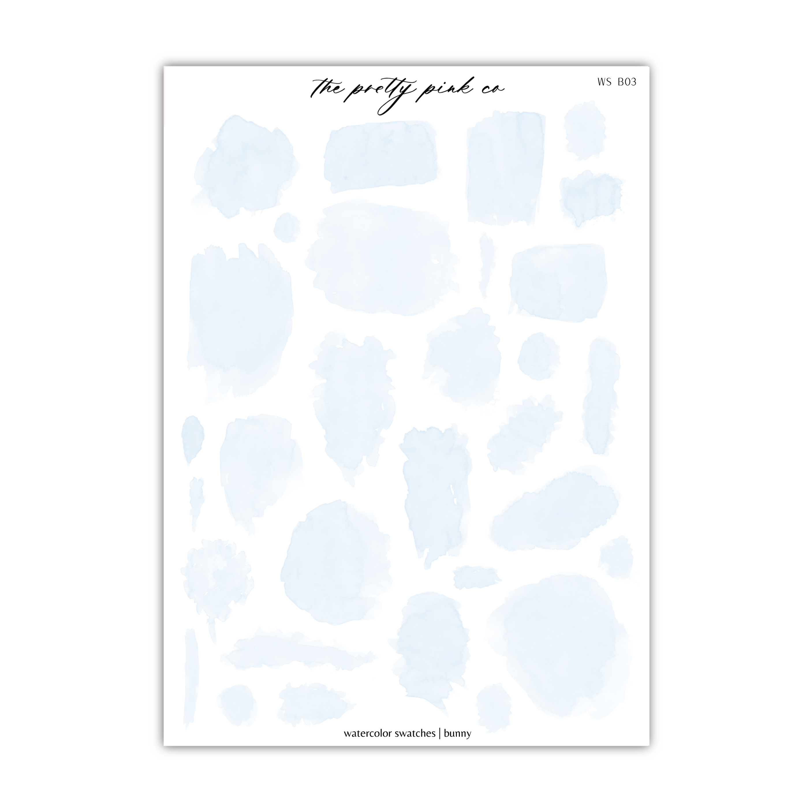 a sheet of paper with blue paint on it