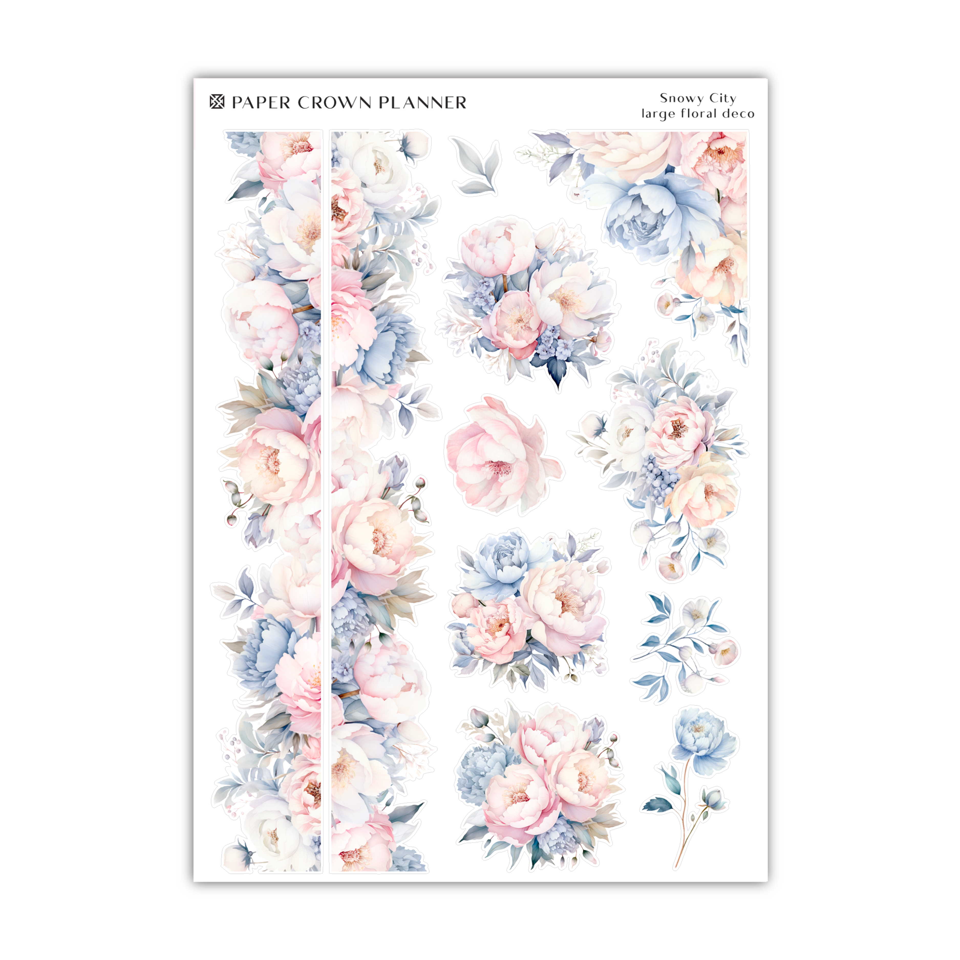 a sheet of paper with flowers on it