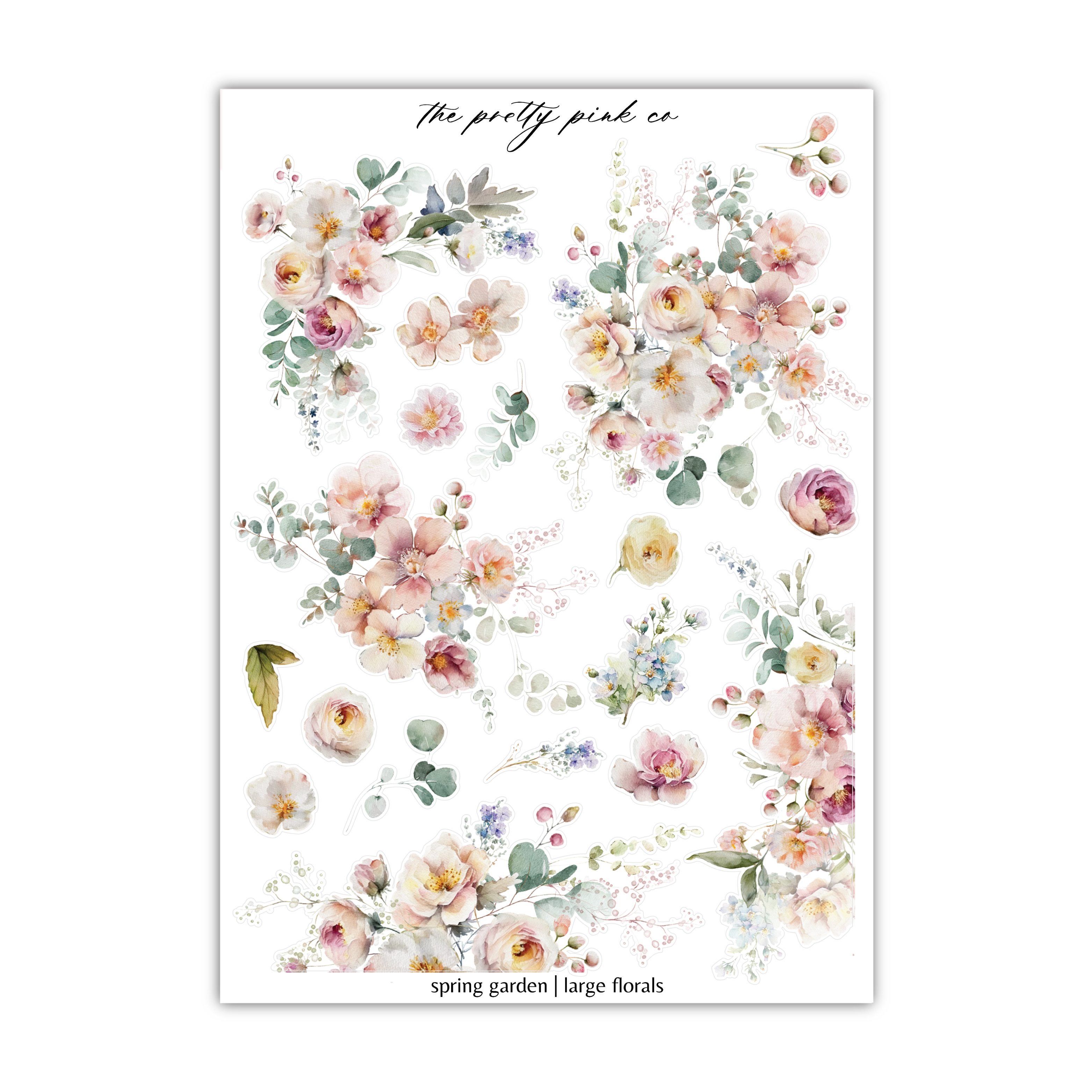 a sheet of paper with flowers on it