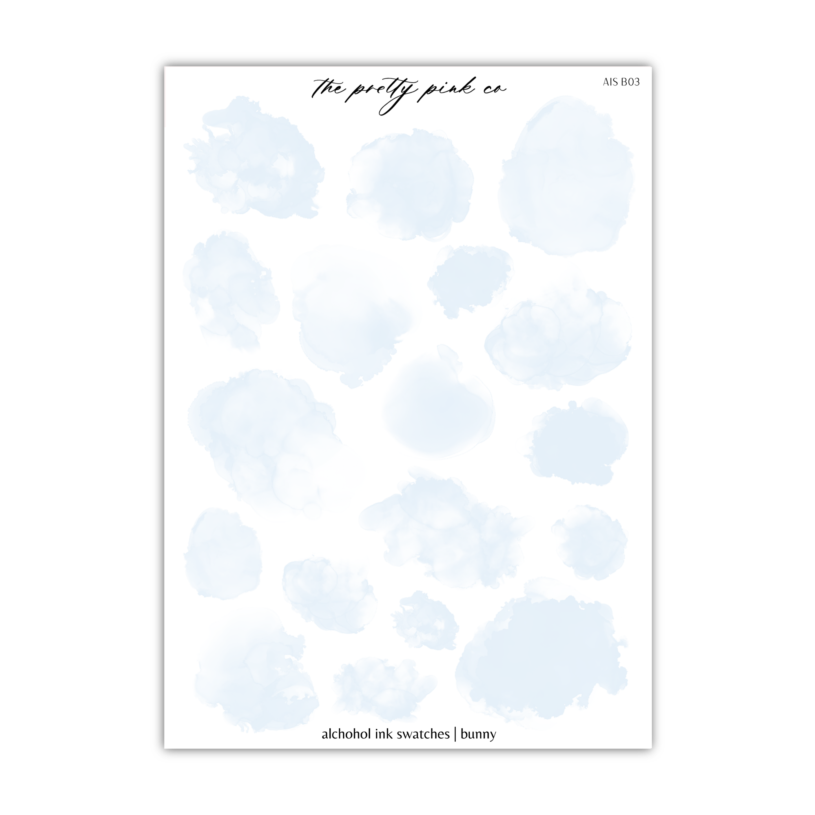 a sheet of paper with blue ink on it