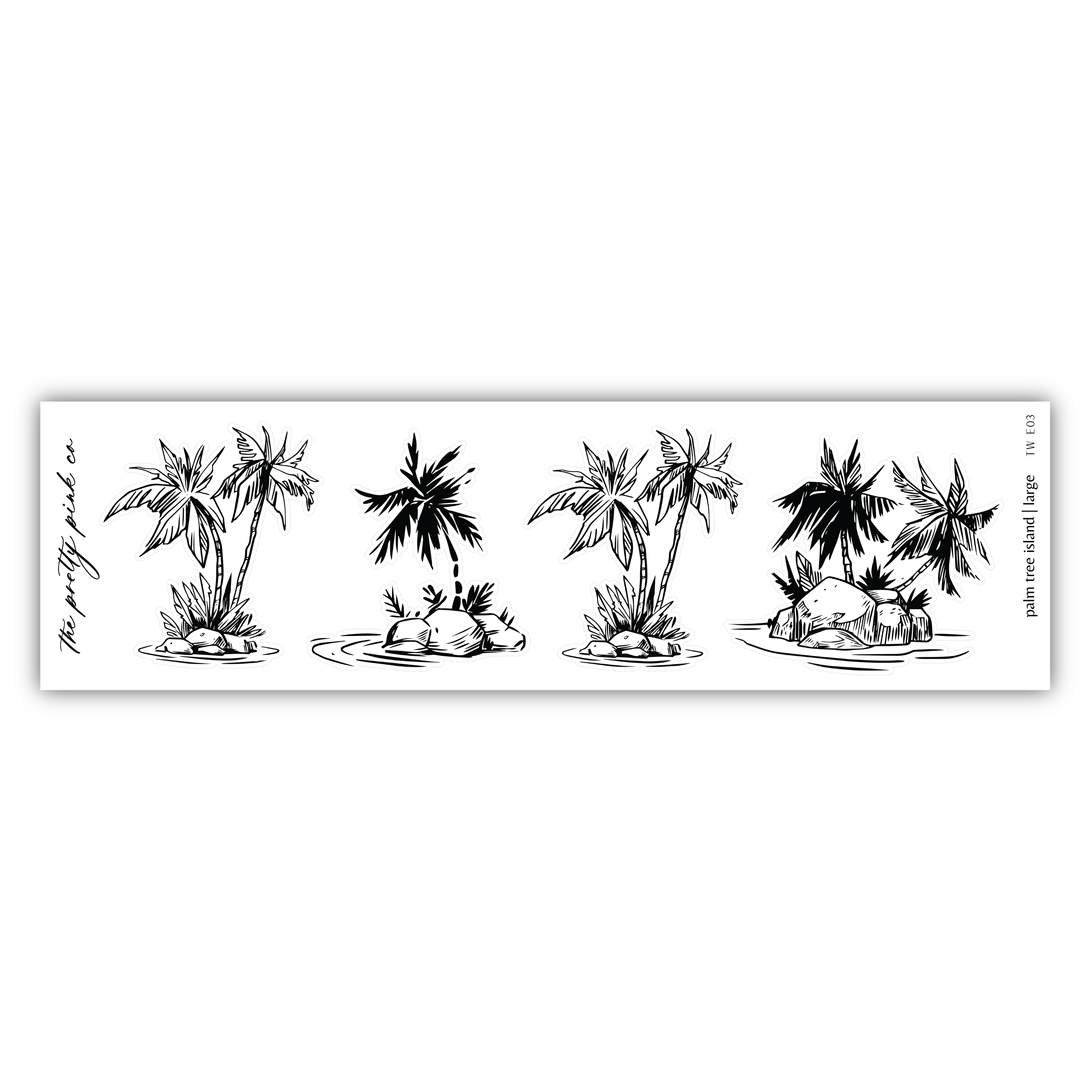 a black and white drawing of a palm tree