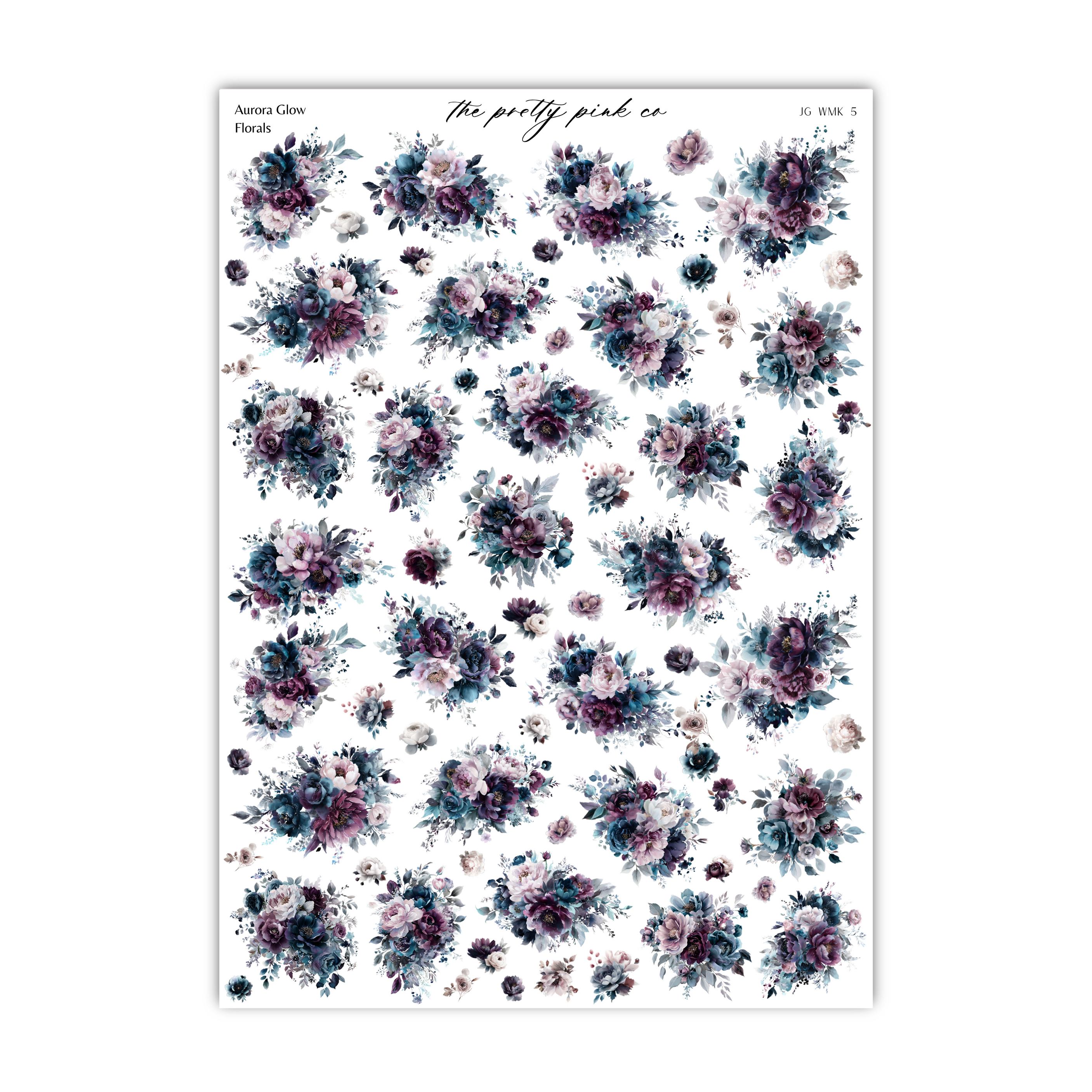a collage of various floral designs, including different types of flowers and leaves, arranged in a visually appealing manner.