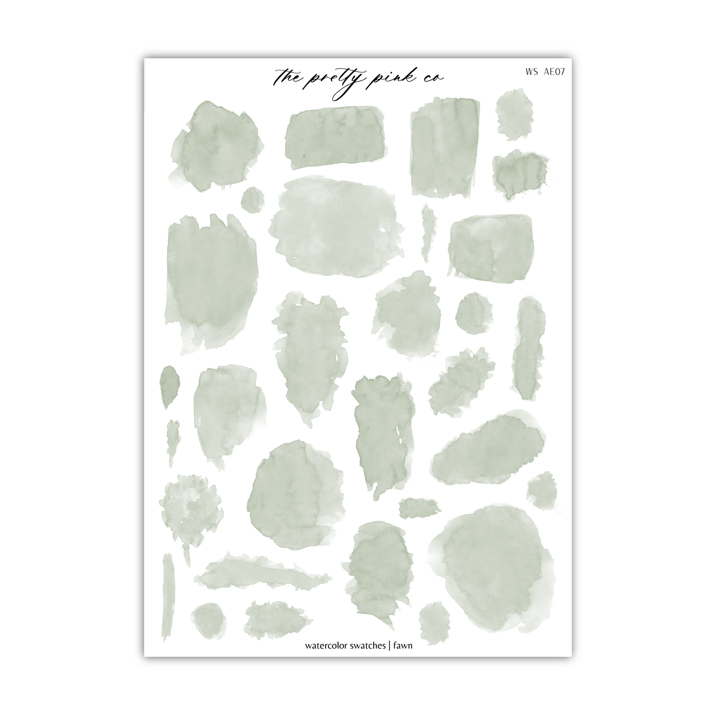 a sheet of green watercolor paint on a white background