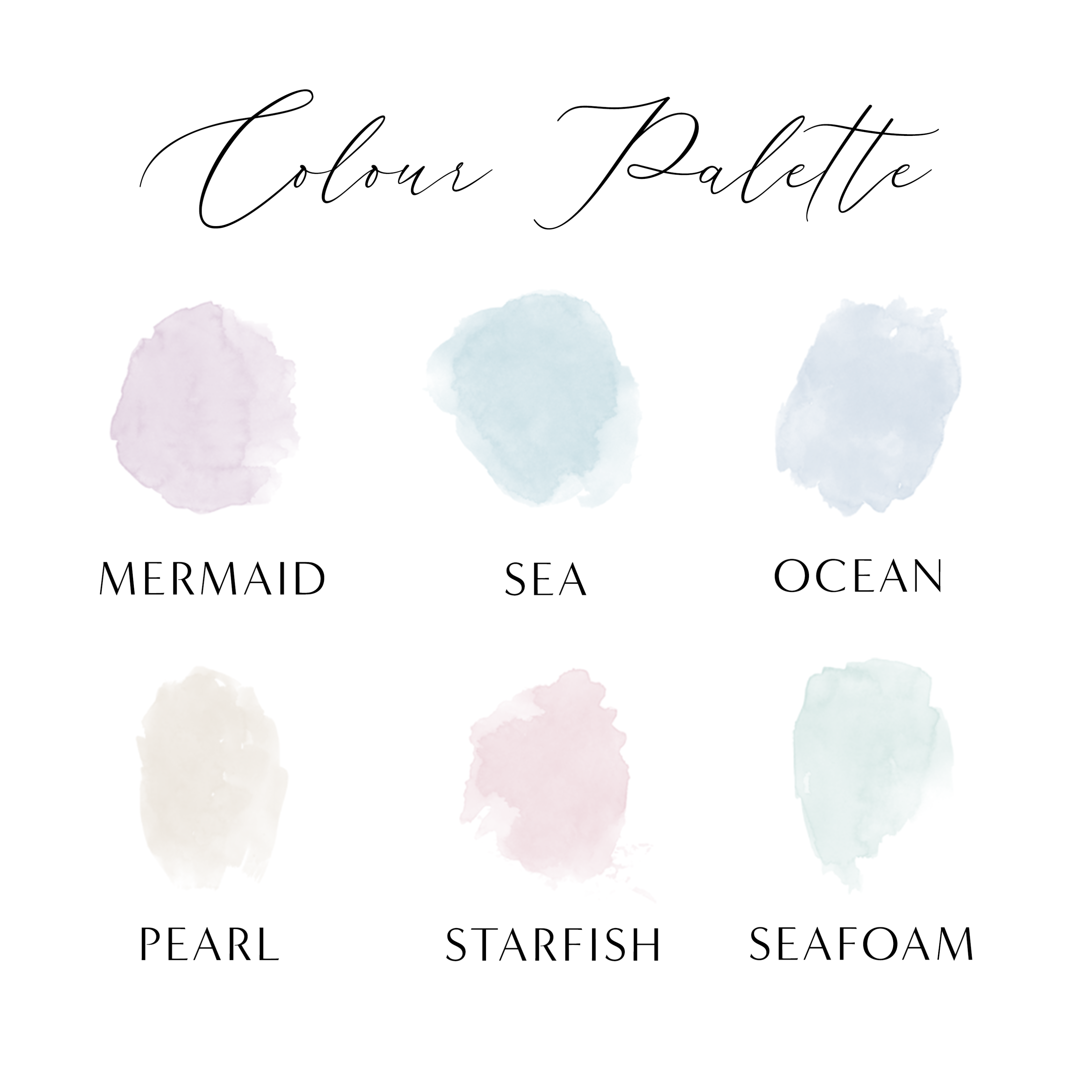 Watercolor Swatches | Under The Sea