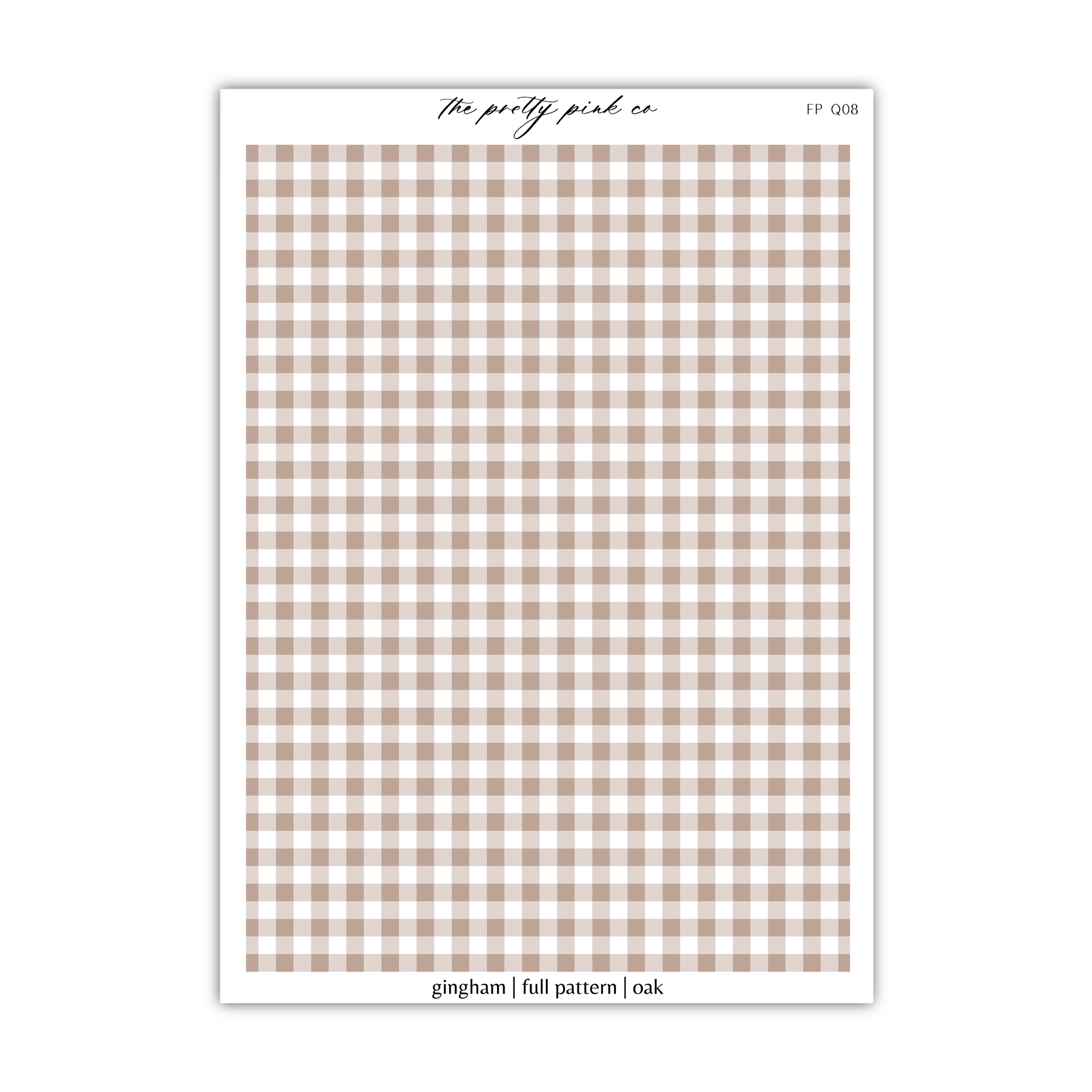 a brown and white gingham checkered pattern