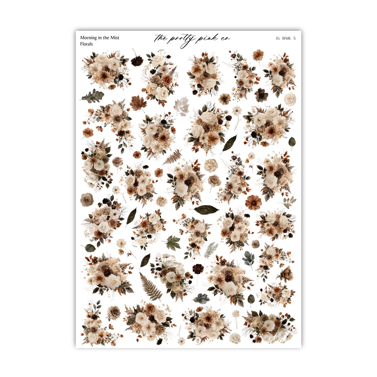 The image is a collage of various floral images, including different types of flowers and leaves, arranged in a visually appealing manner.