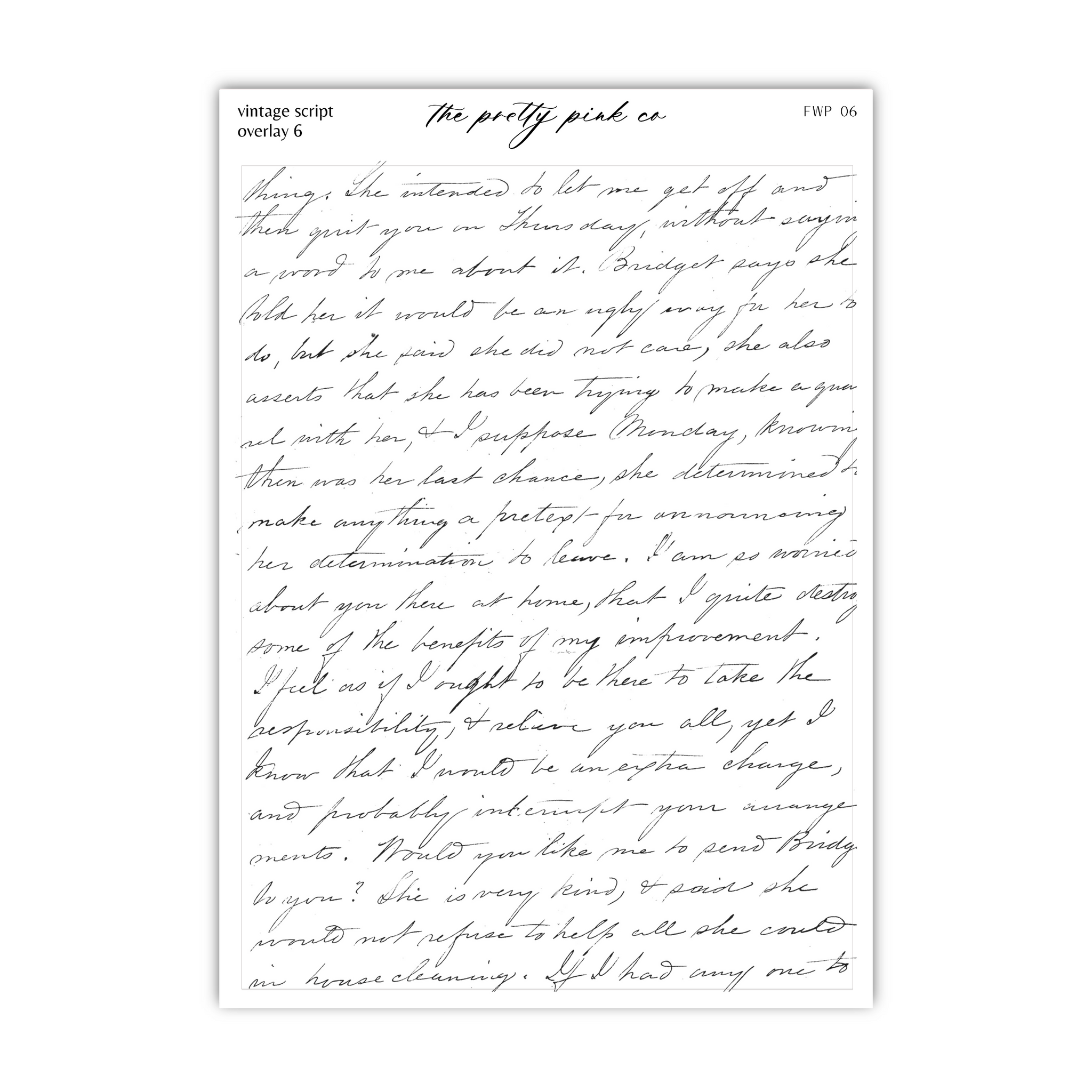 Vintage Script Overlay 6