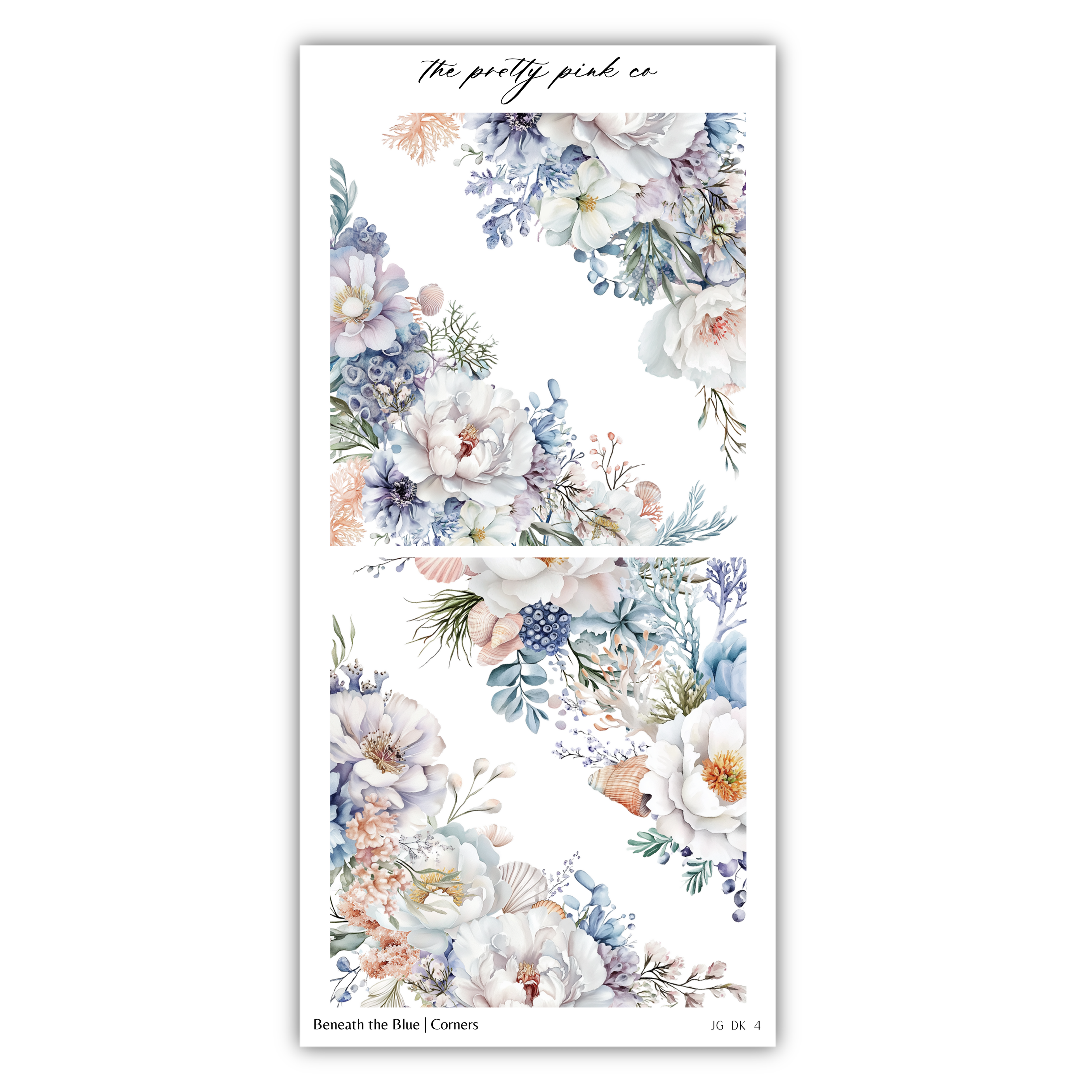 a sticker with flowers on it