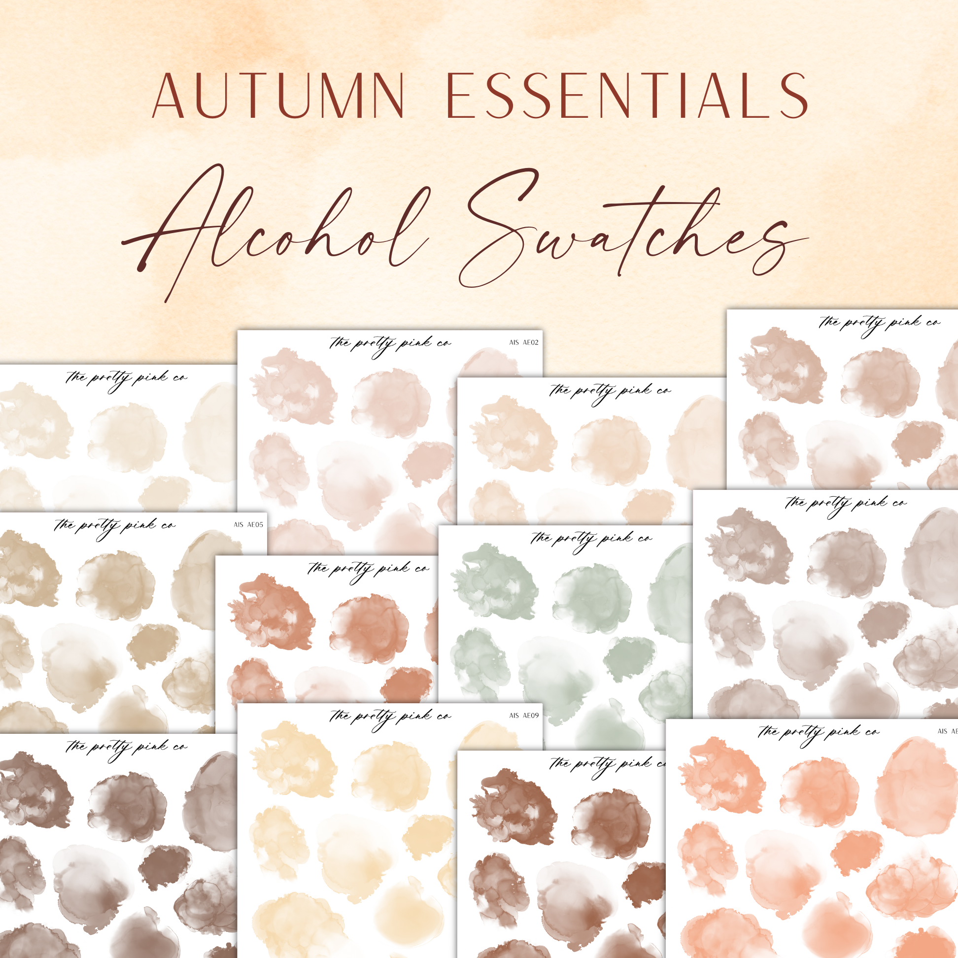 Alcohol Ink Swatches | Autumn Essentials