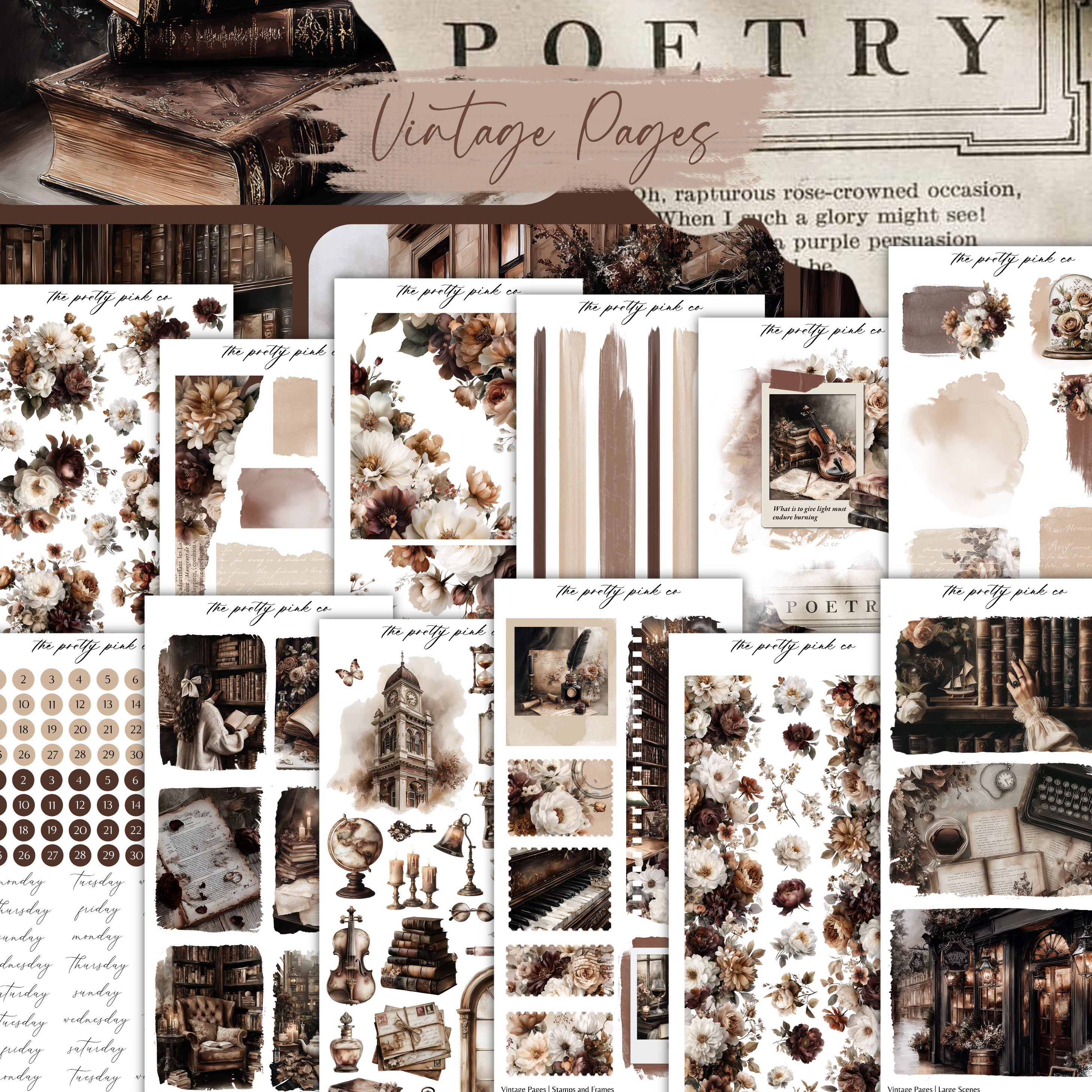 Vintage Pages | Decorative Kit