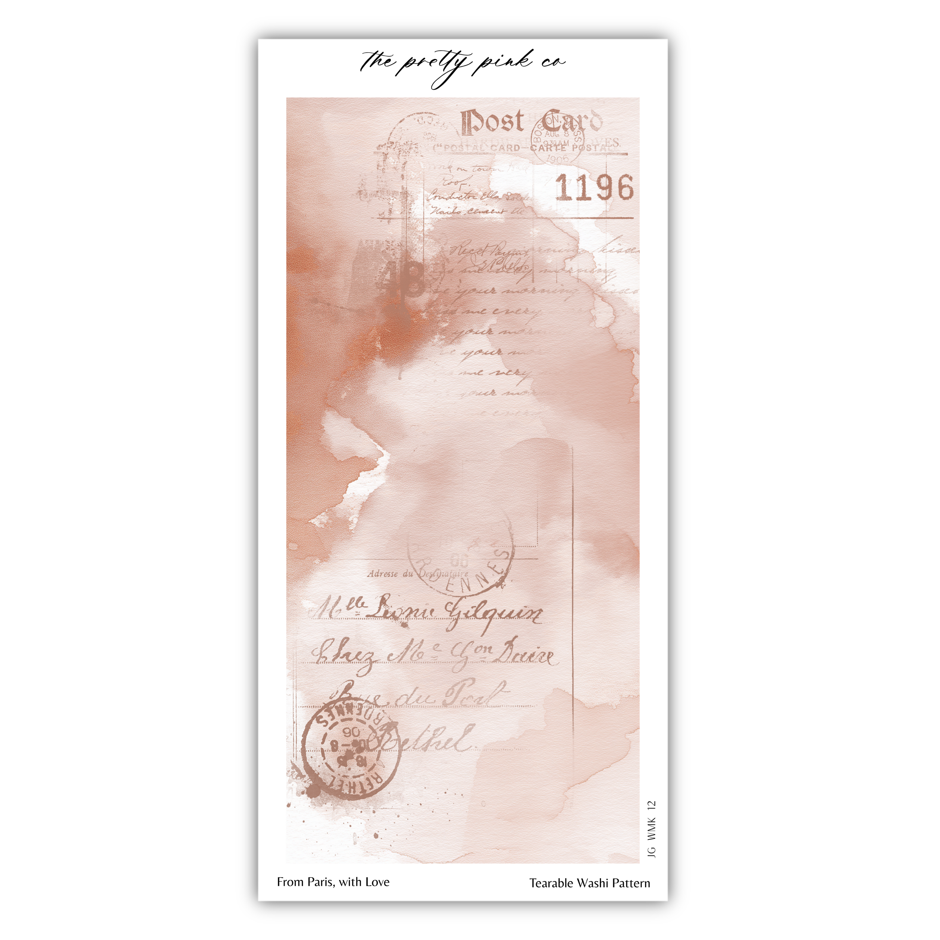 From Paris, with Love | Tearable Washi Pattern