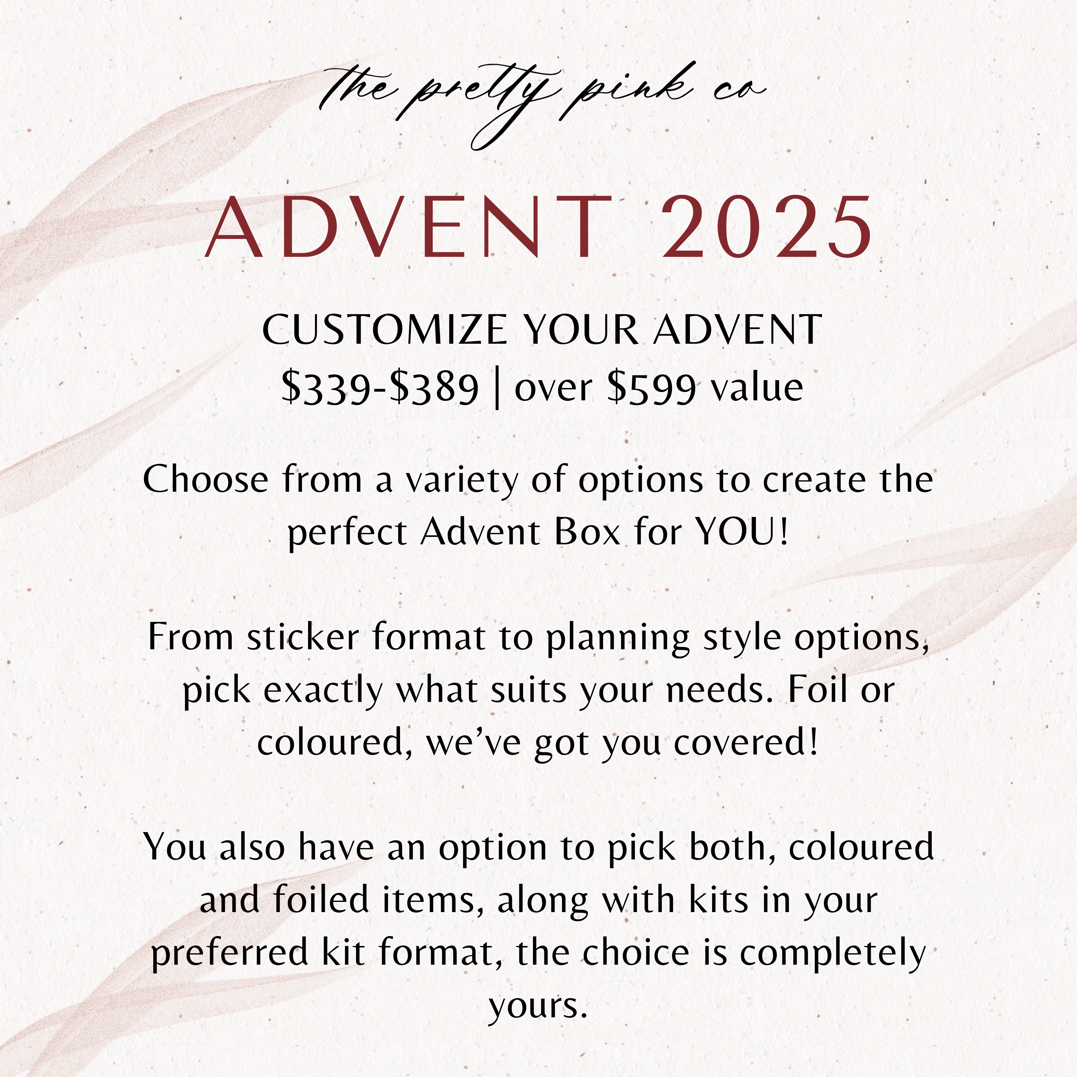 Advent 2025 | Customize your Advent Box | Weekly Kit