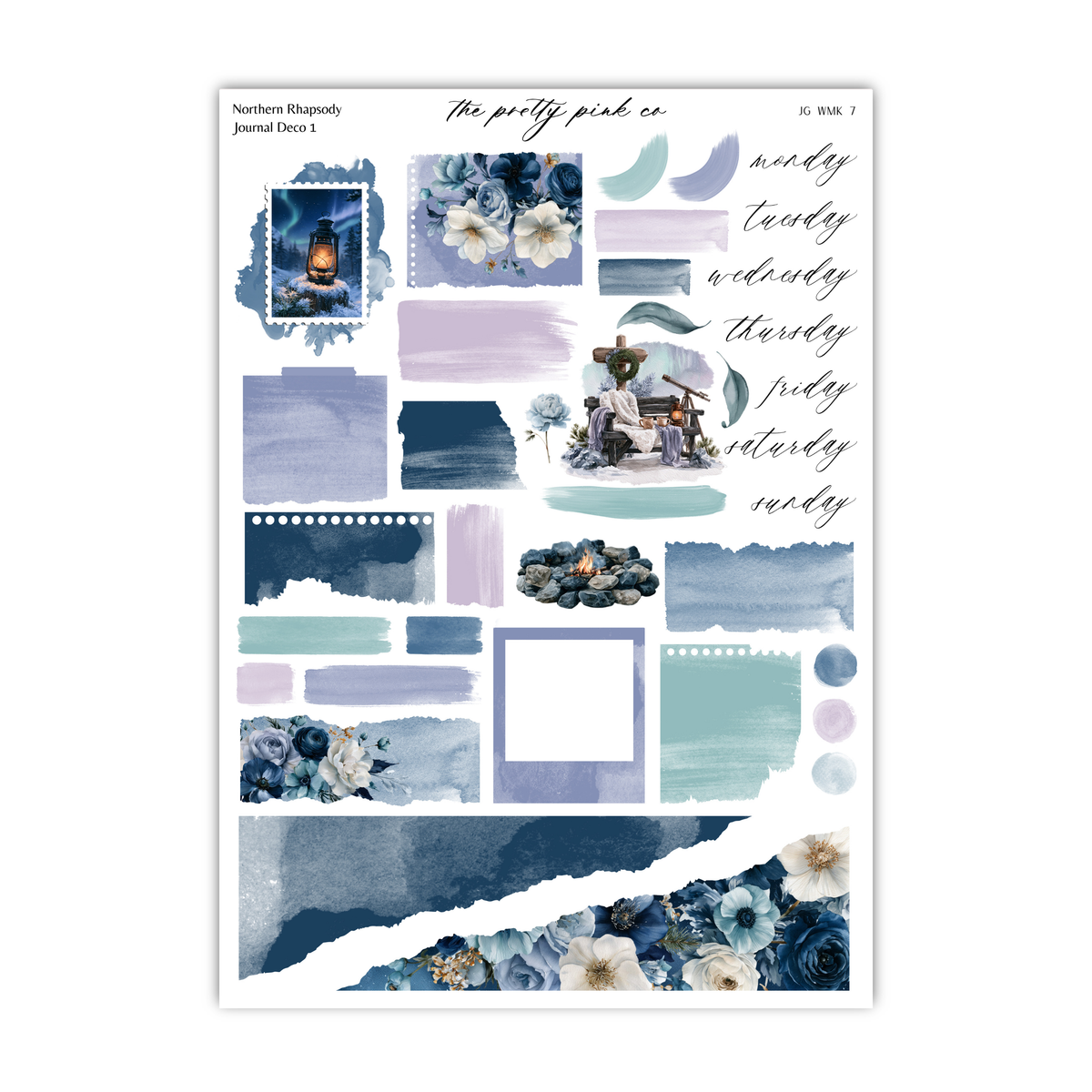 The image is a collage of various artistic elements, including watercolor paintings, floral designs, and abstract shapes, arranged in a visually appealing manner.