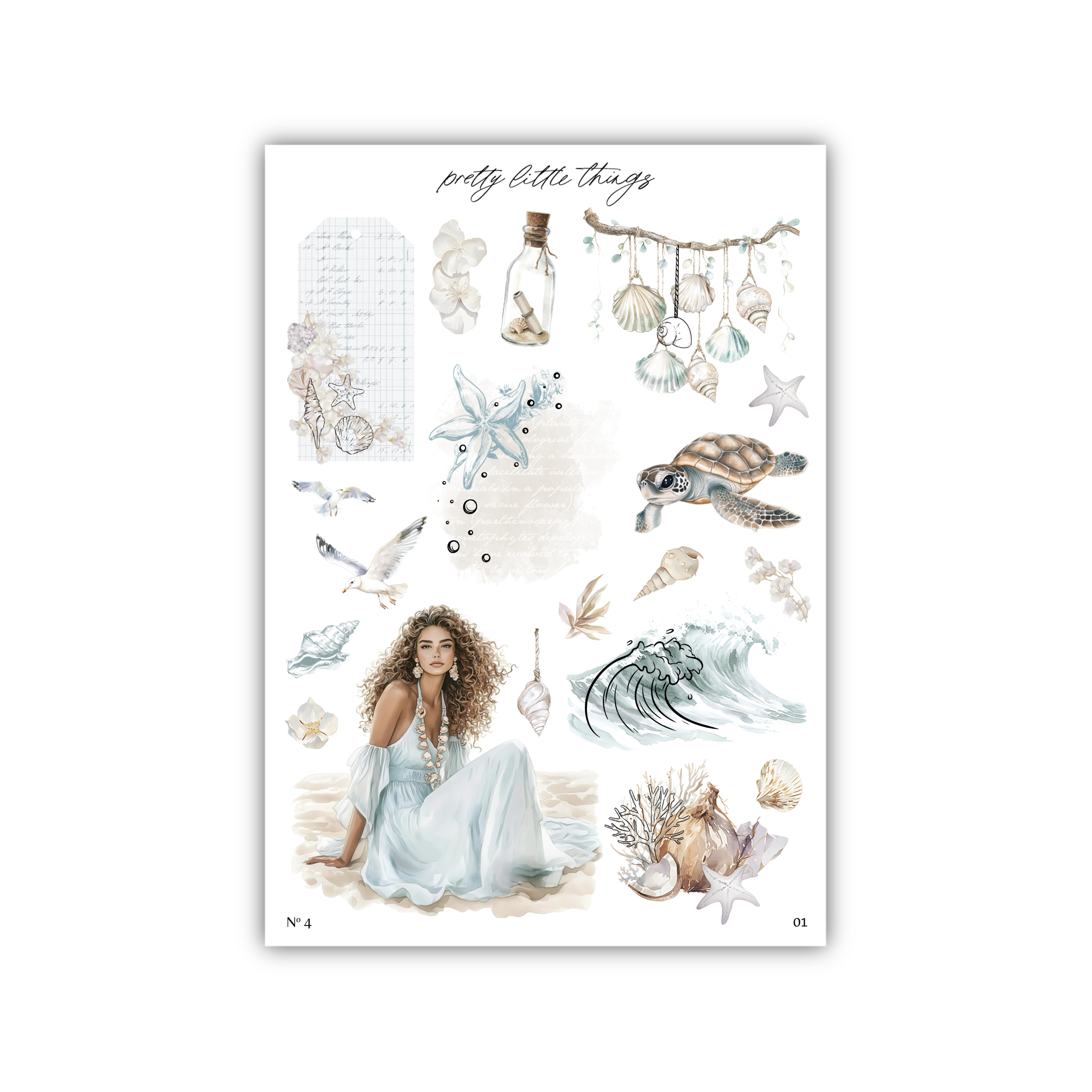 a poster of a woman surrounded by sea life