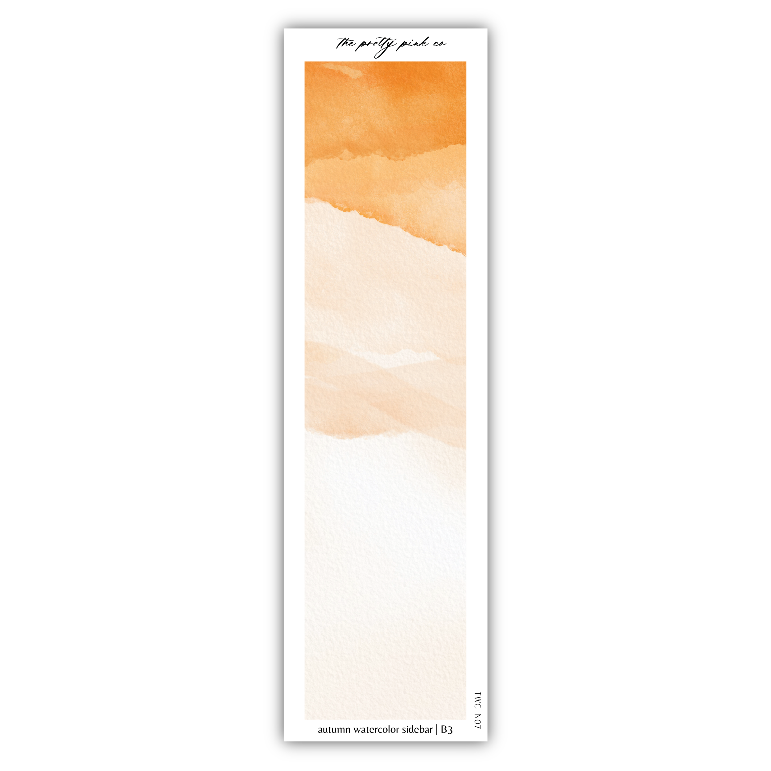 a bookmark with a watercolor painting of a desert landscape