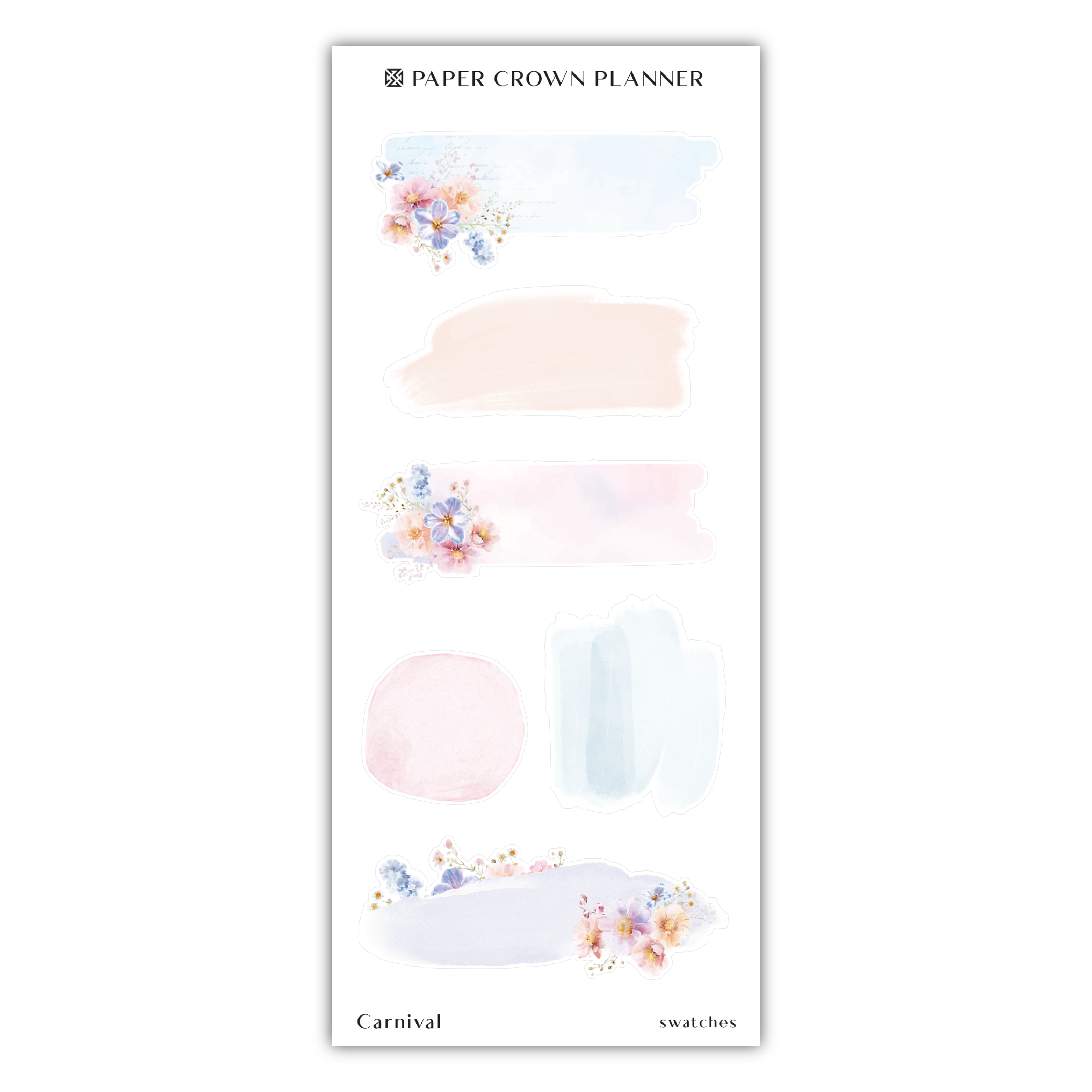 the paper crown planner stickers in pastel