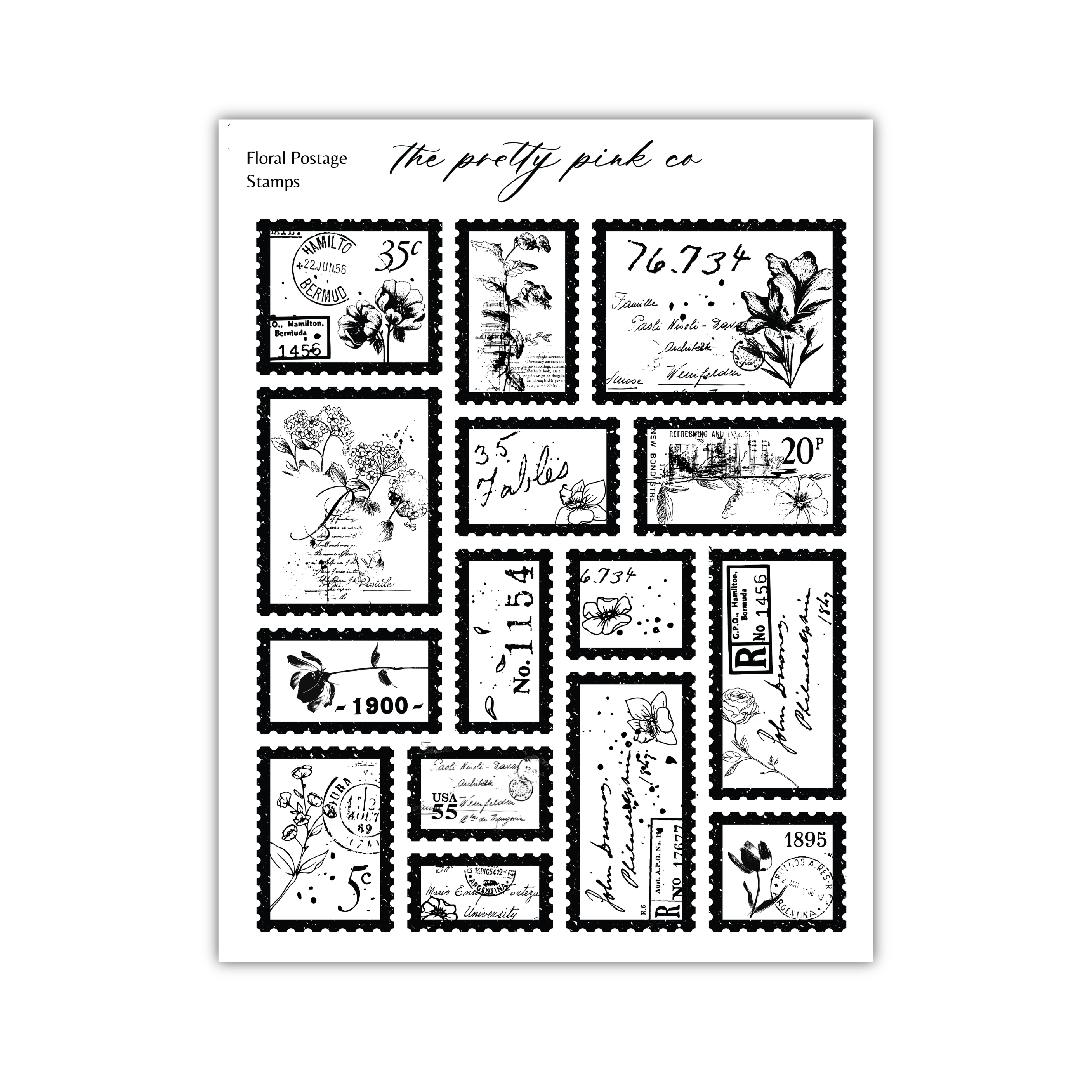 Floral Postage Stamps