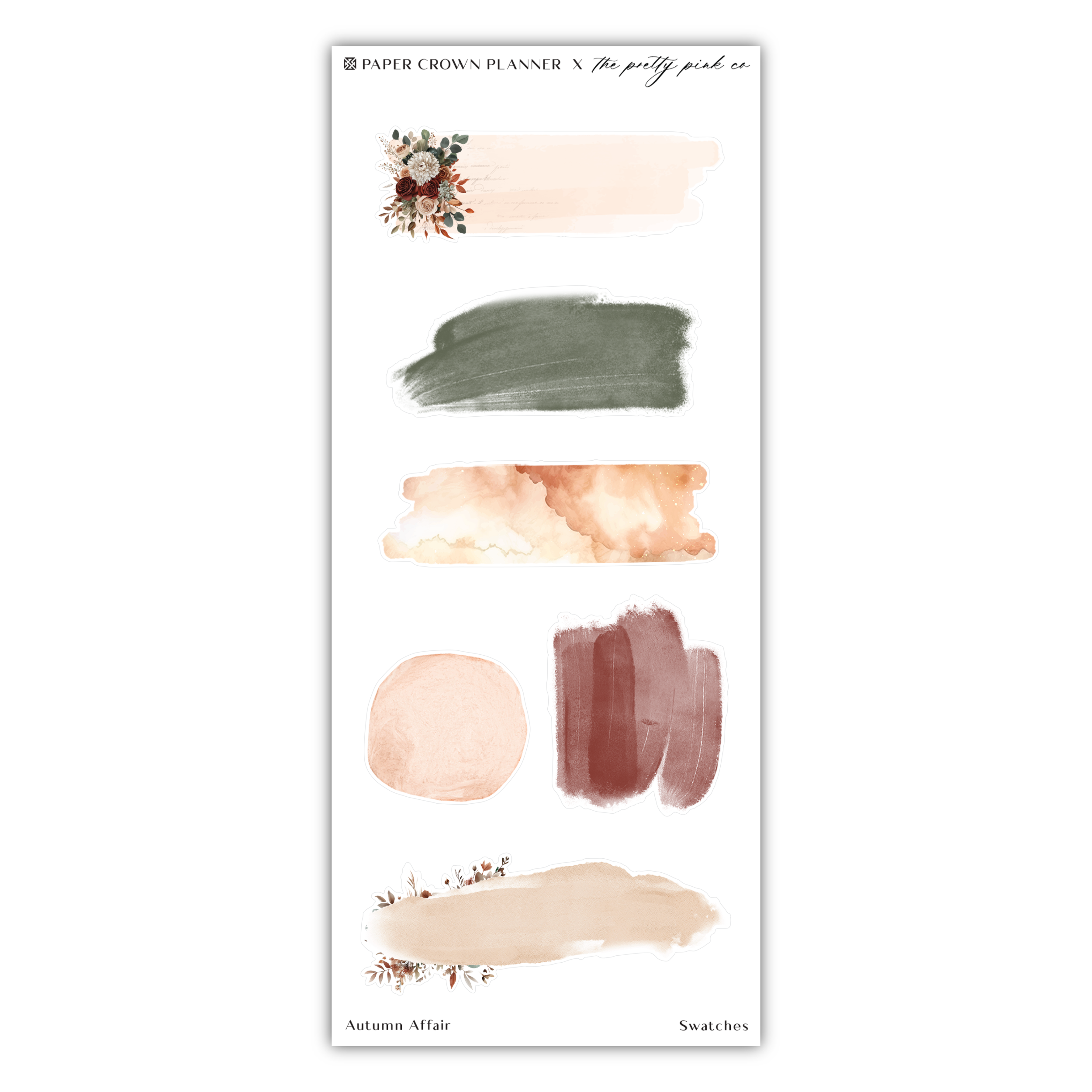 a set of watercolor swatches with different shades