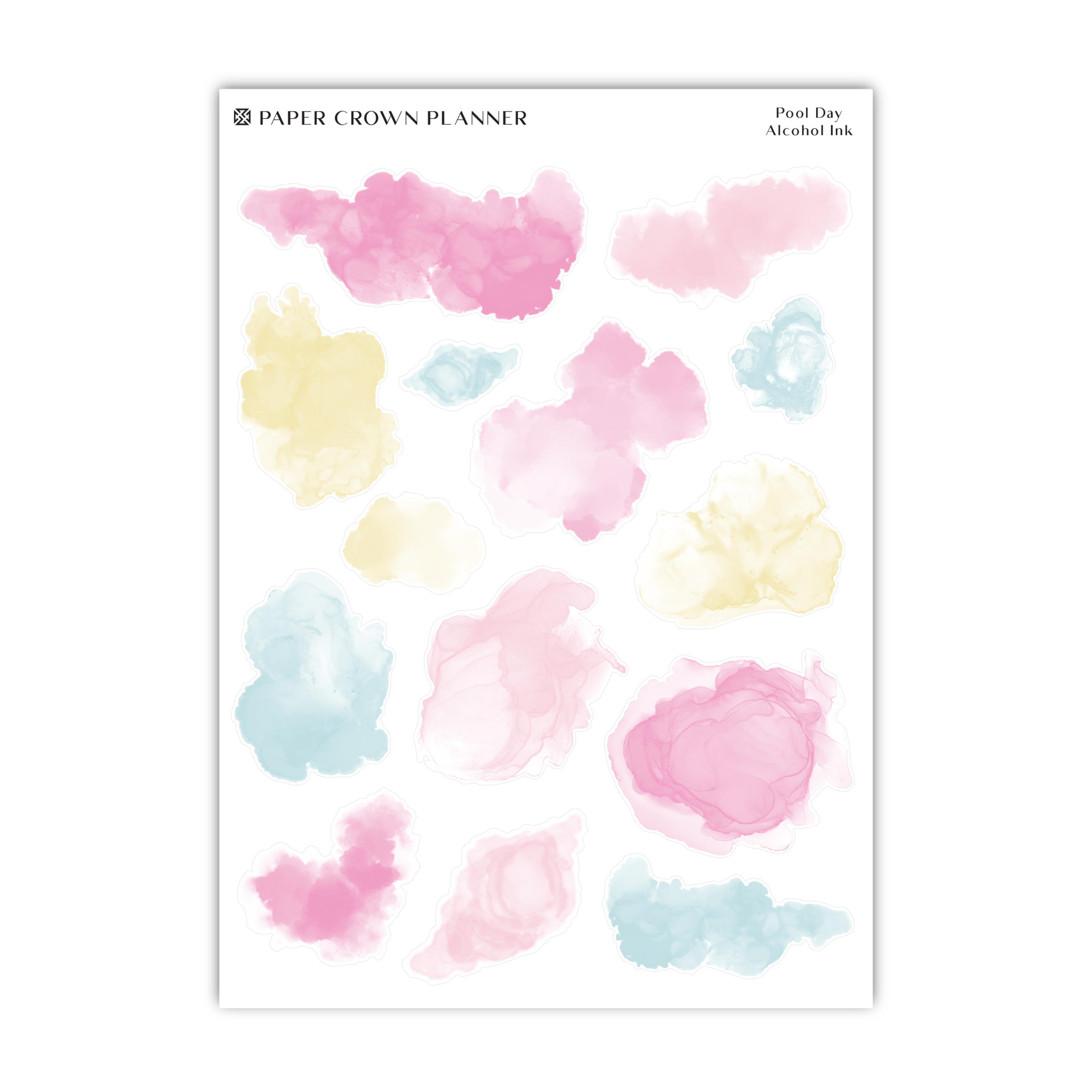 a sheet of watercolor paint on a white background