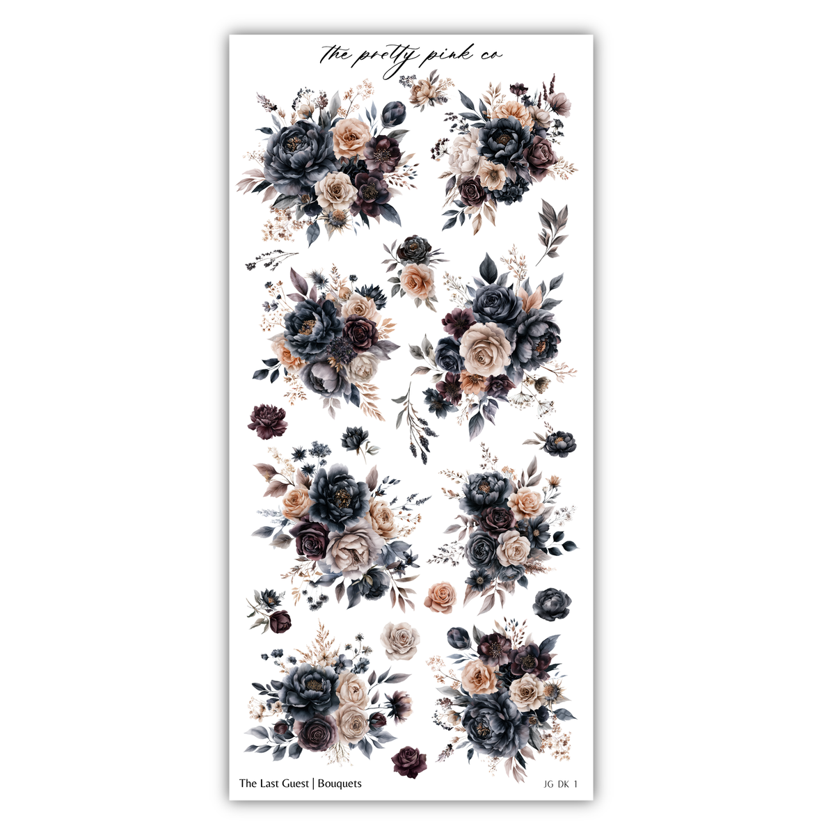 a collection of floral arrangements, including various types of flowers and foliage, arranged in a visually appealing manner.