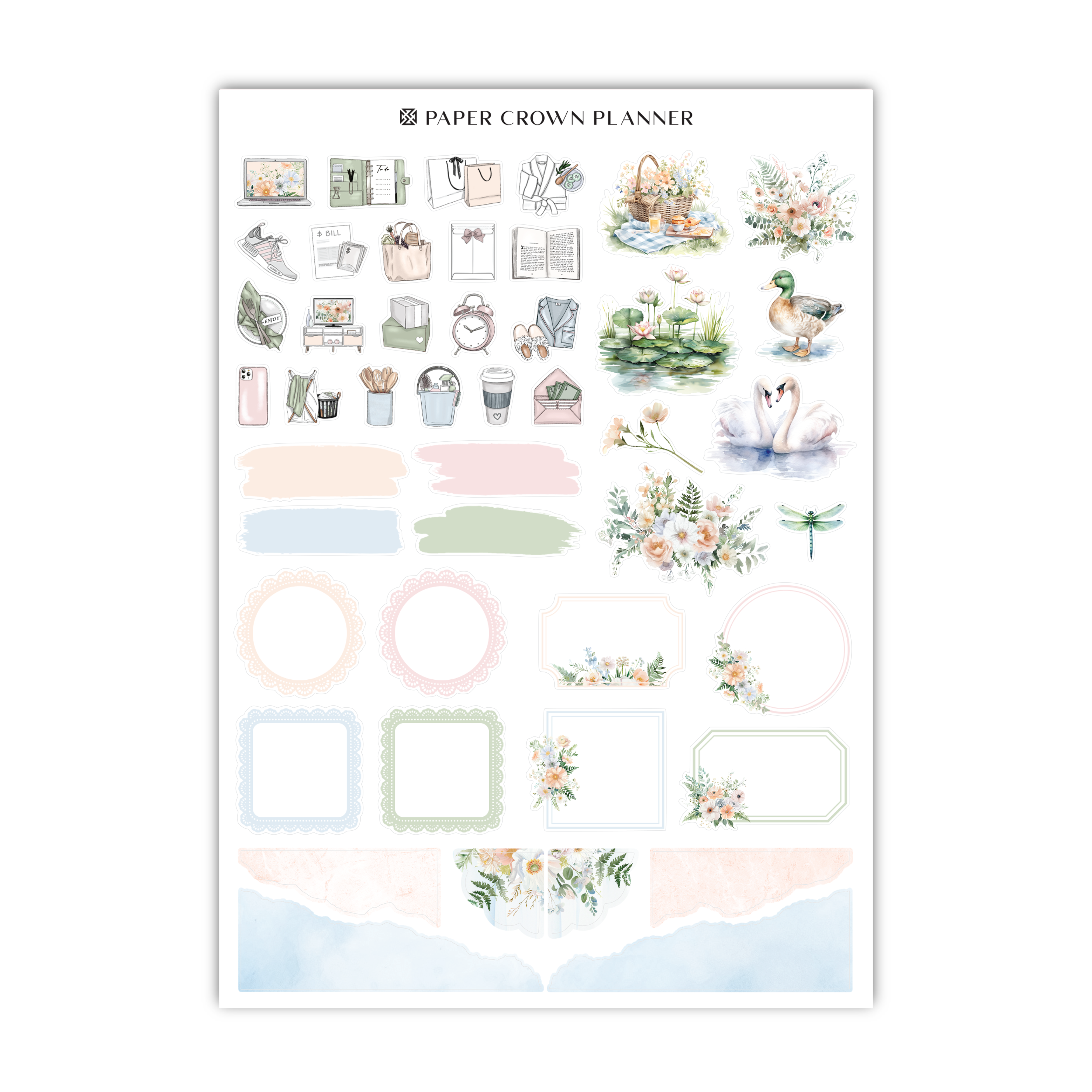 paper crown planner stickers