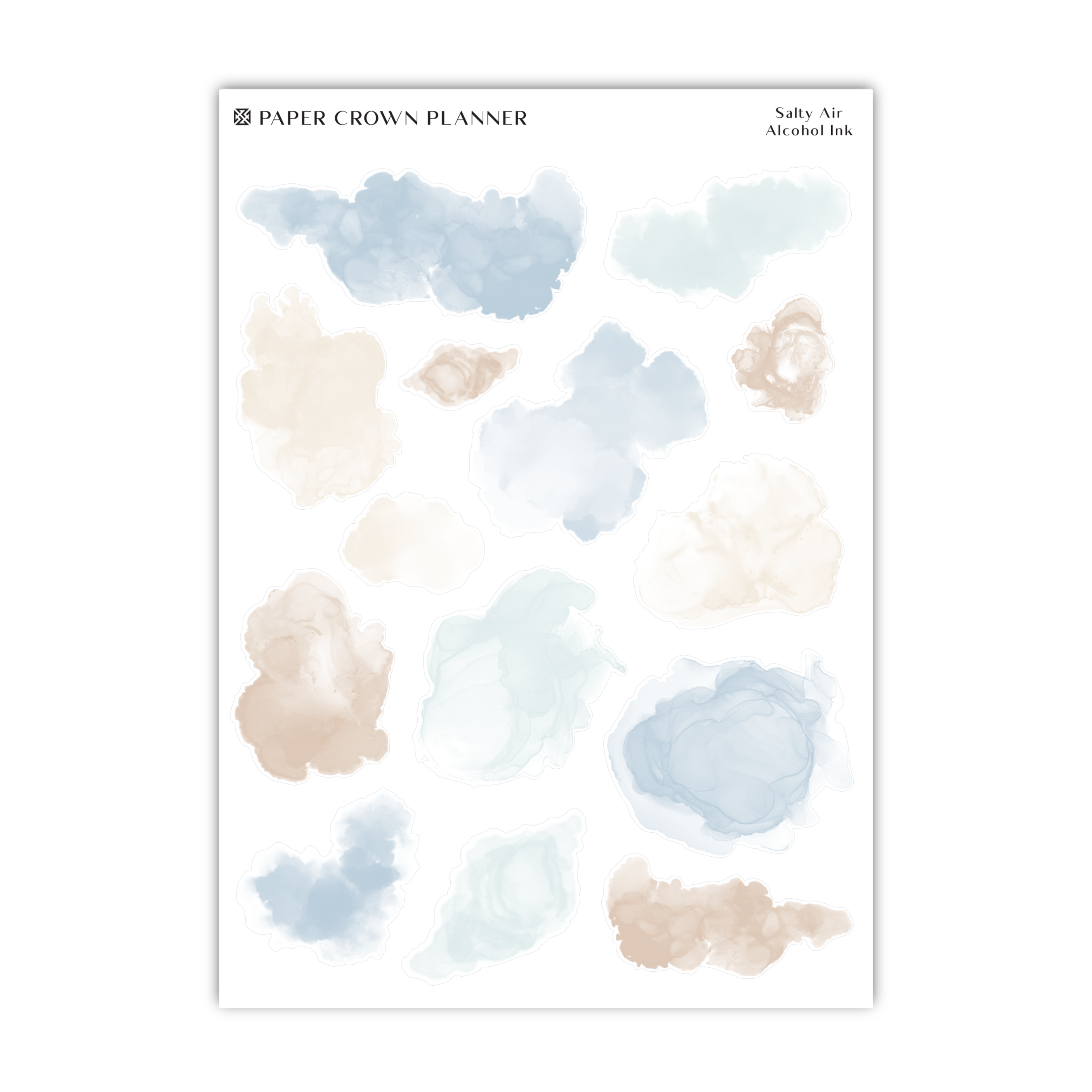 a sheet of watercolor paint with a white background