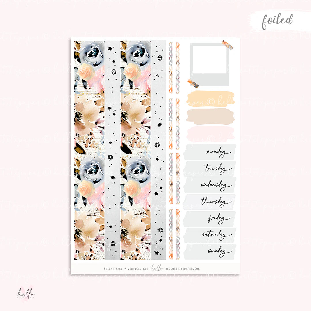 The image is a collage of various images, including floral patterns, abstract shapes, and text. The collage is titled "foiled" and includes a list of days of the week, a date, and a website address. The image does not contain any text that can be described in more detail, and the phrase "foiled" is used to describe the collage.