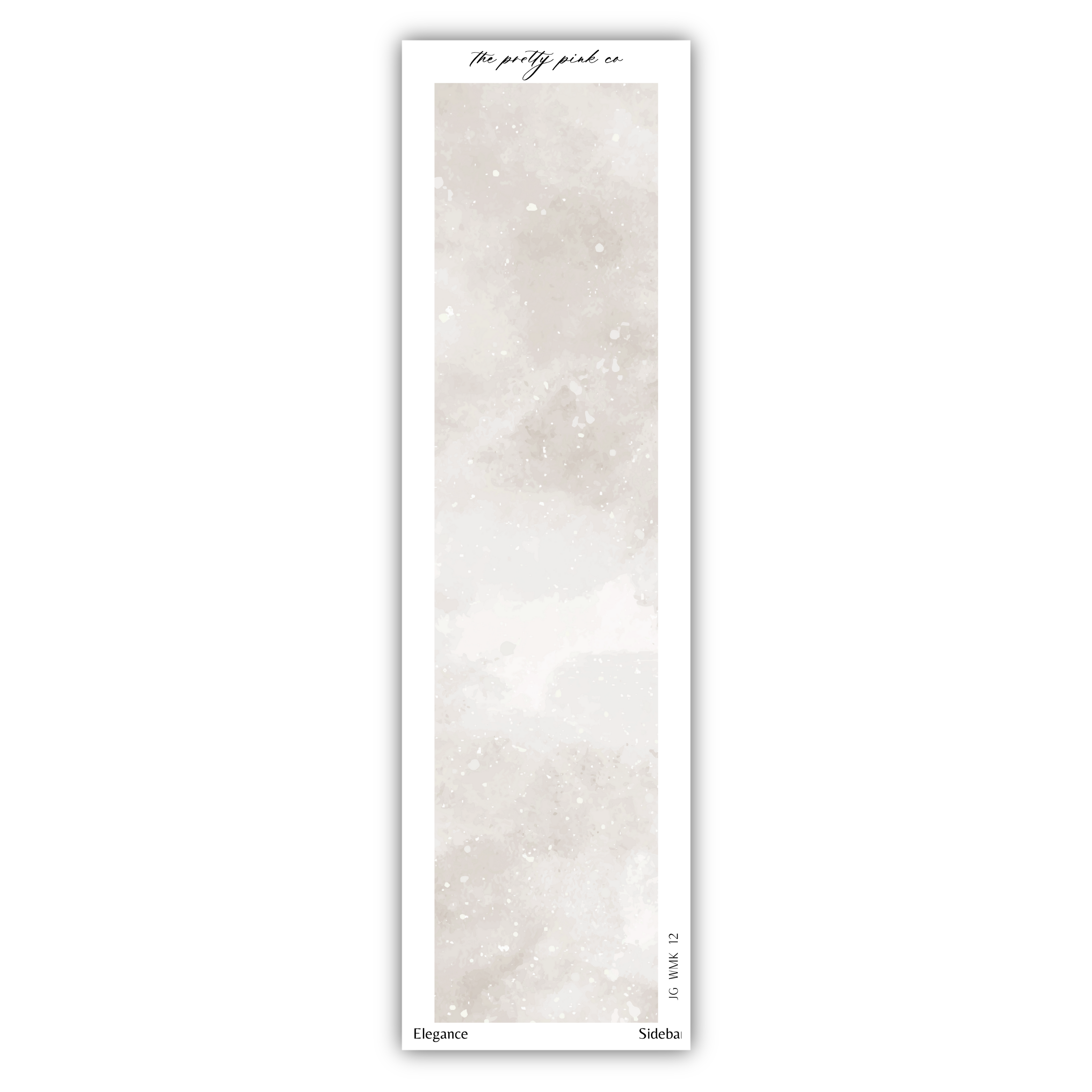 a white bookmark with a white background