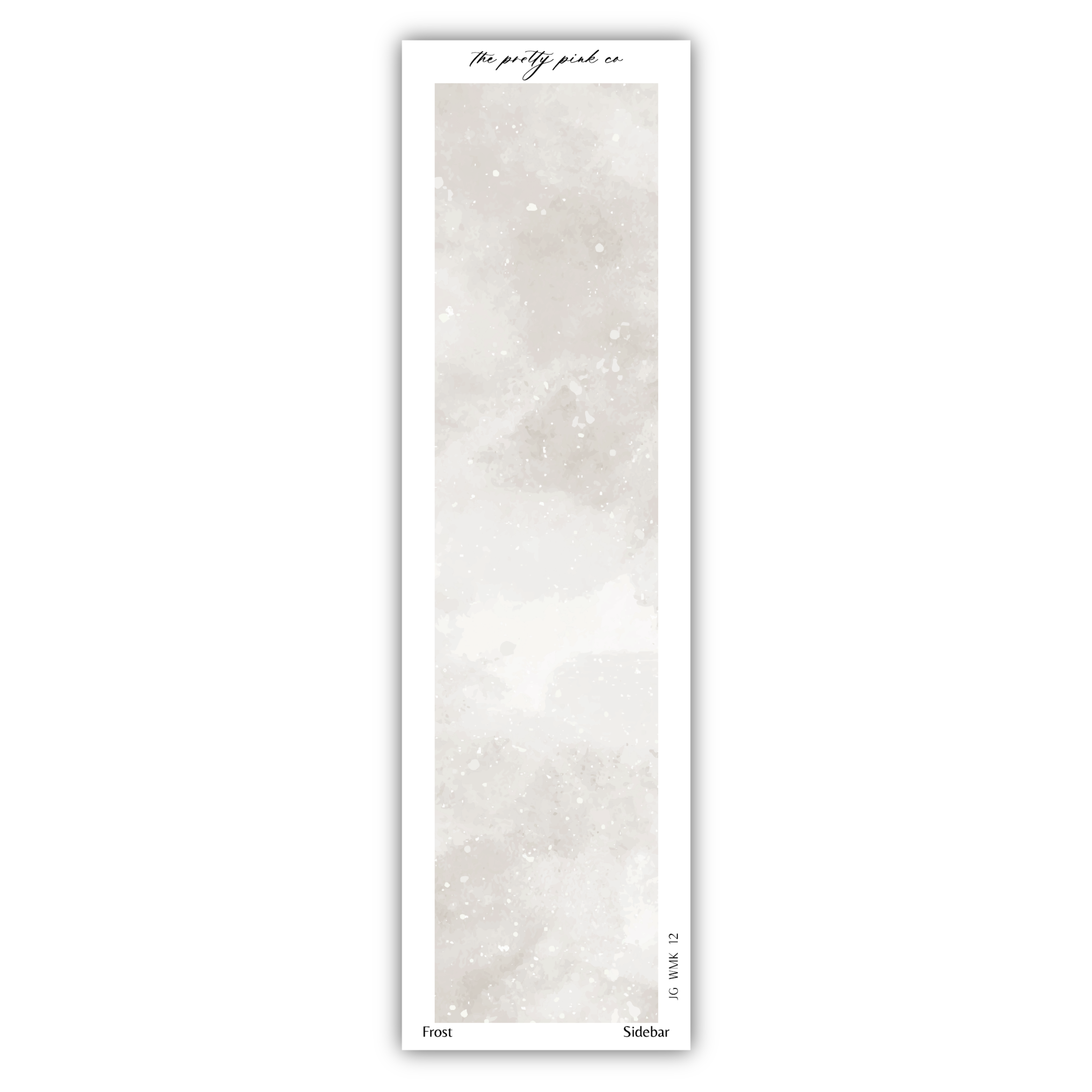 a white bookmark with a white background