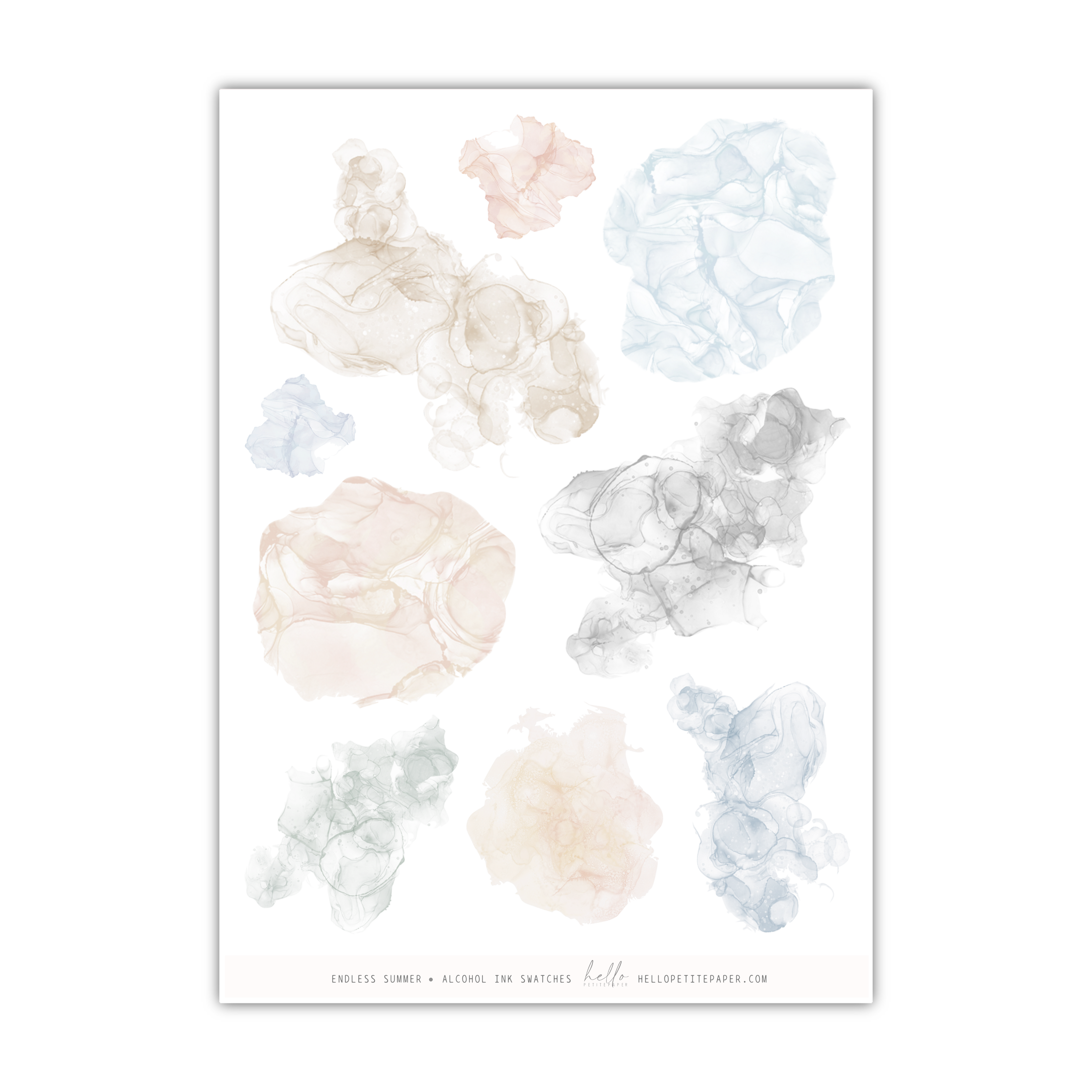 Endless Summer | Ink Swatches | Hello Petite Paper Collab