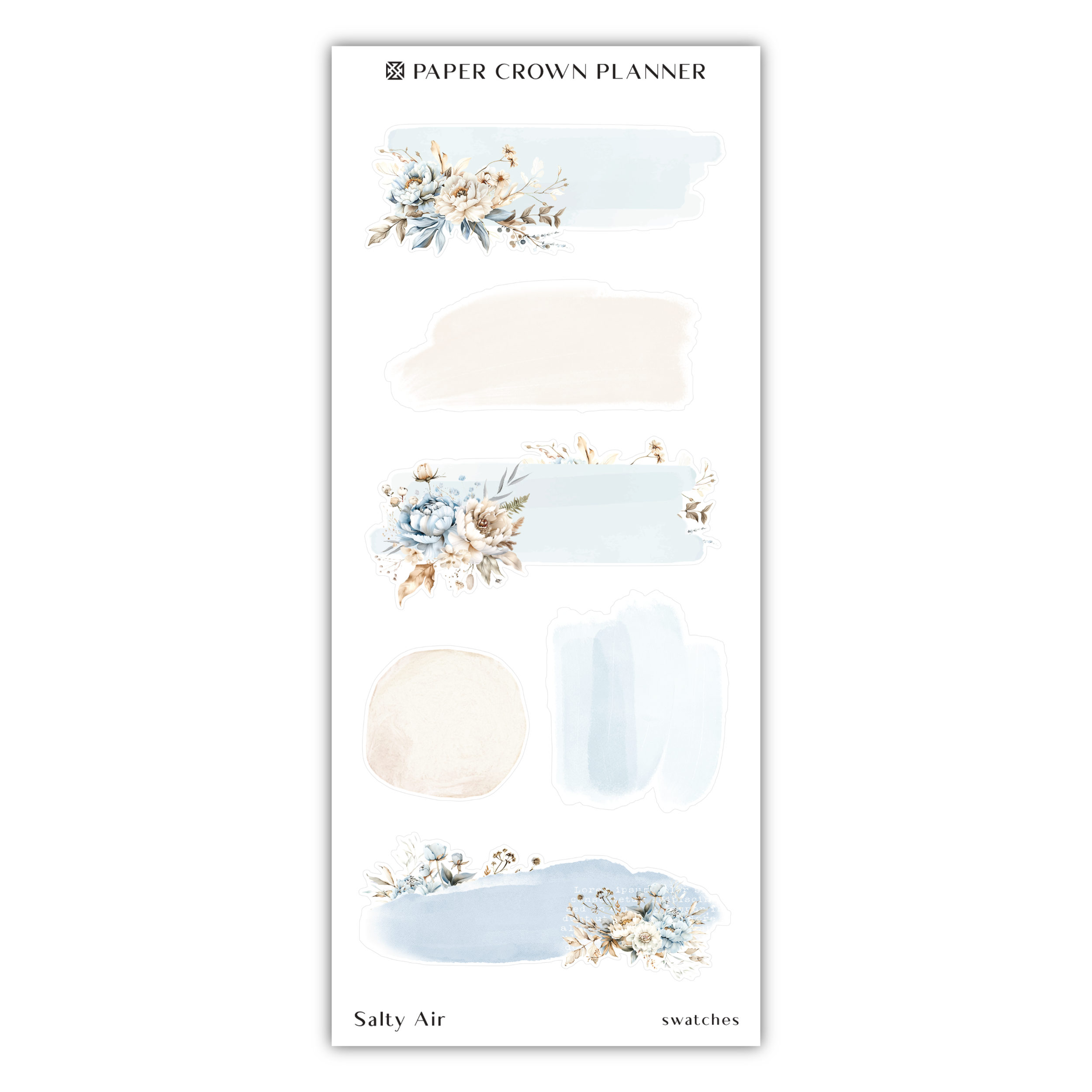 a sticker sheet with flowers on it
