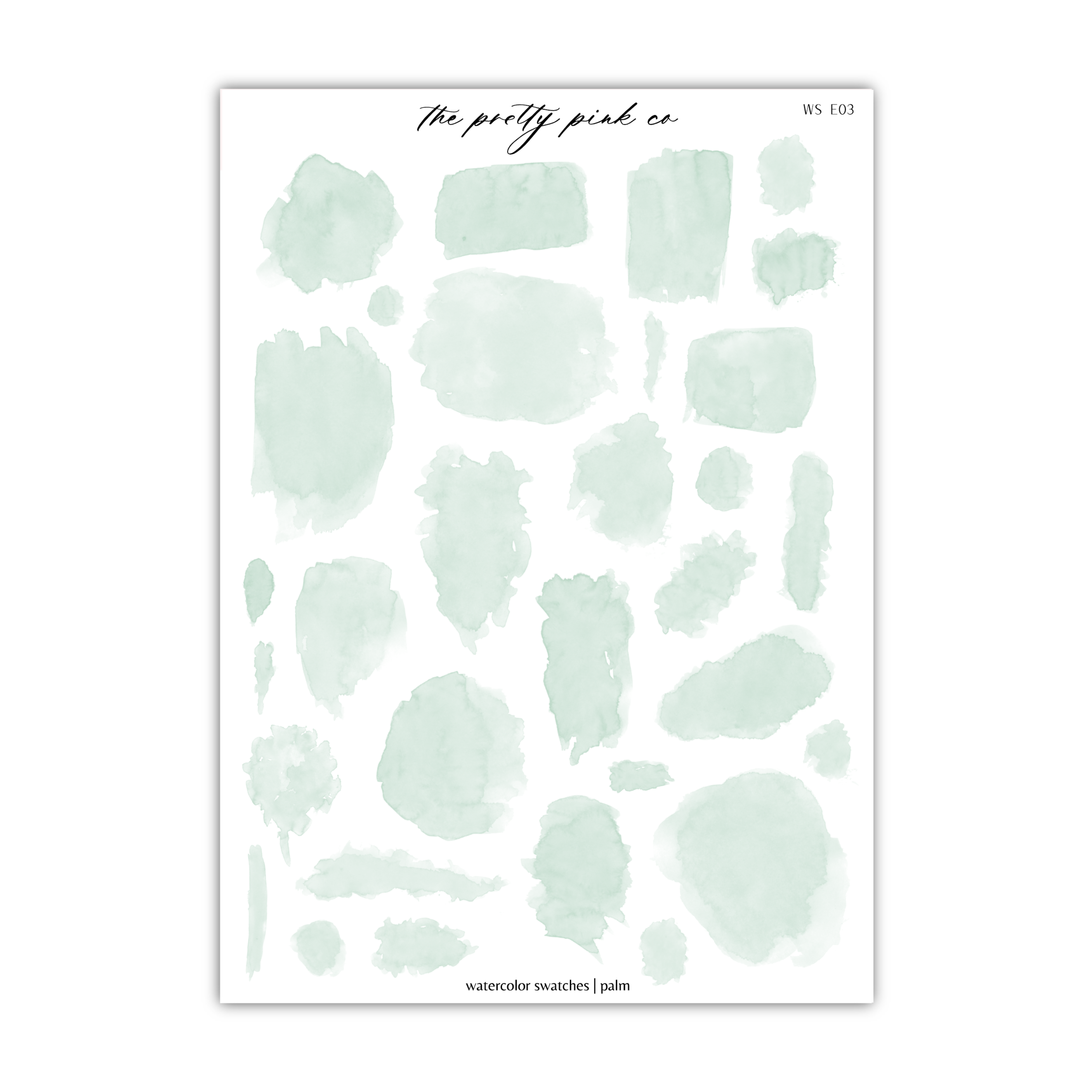 a sheet of green watercolor paint on a white background
