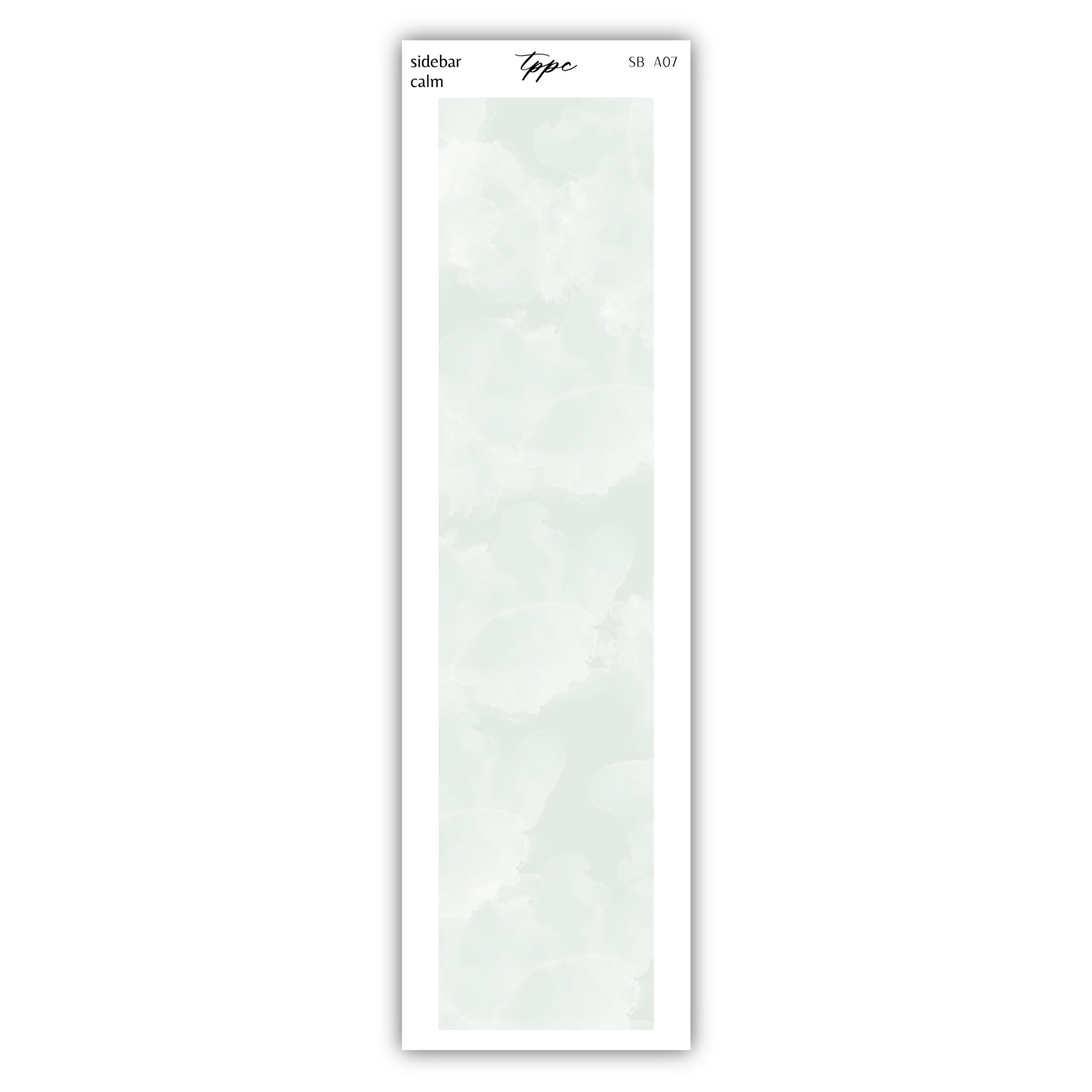 a white bookmark with a white background