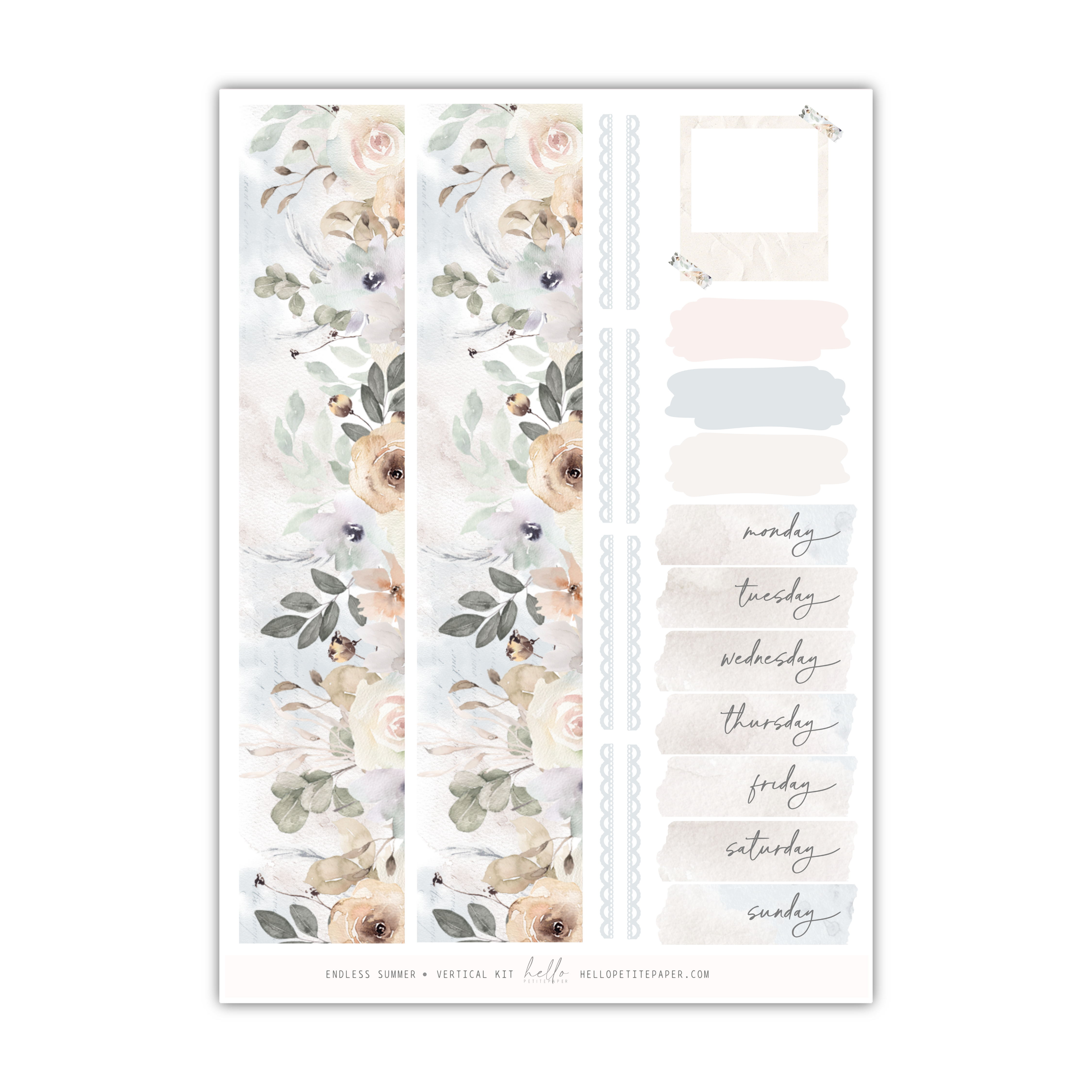 Endless Summer | Weekly Kit | Hello Petite Paper Collab