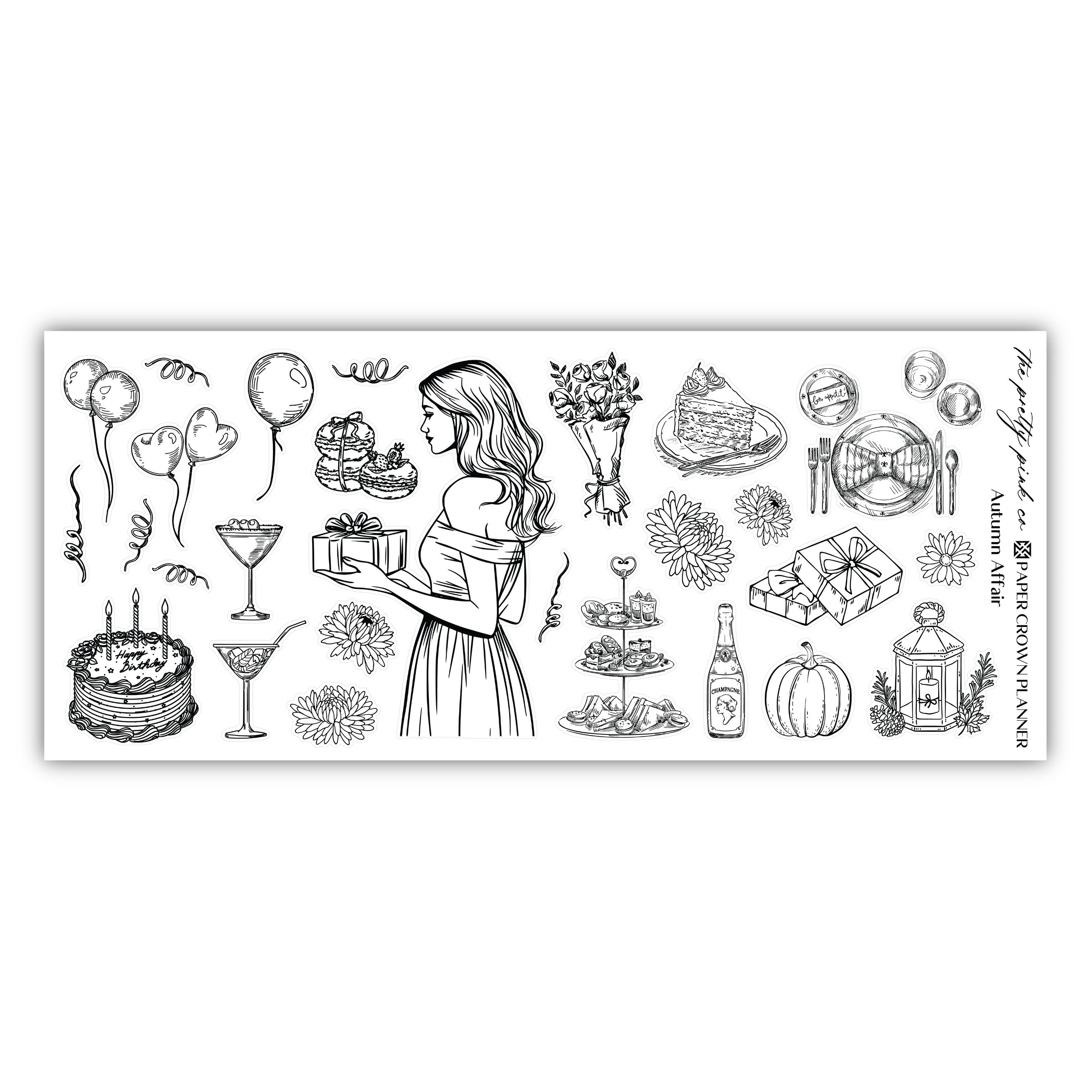 a stamp with a woman holding a cake