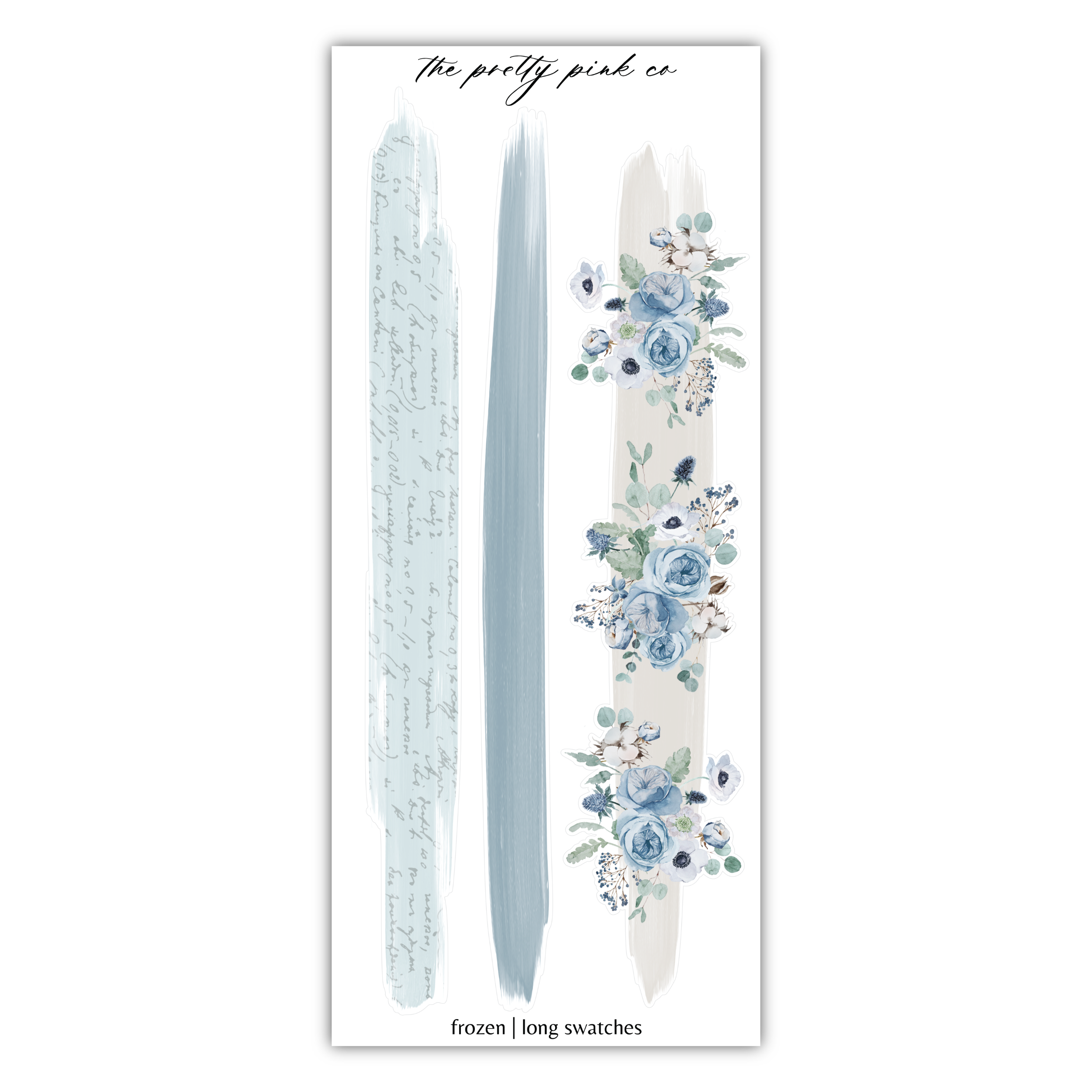 a pair of blue flowers on a white background