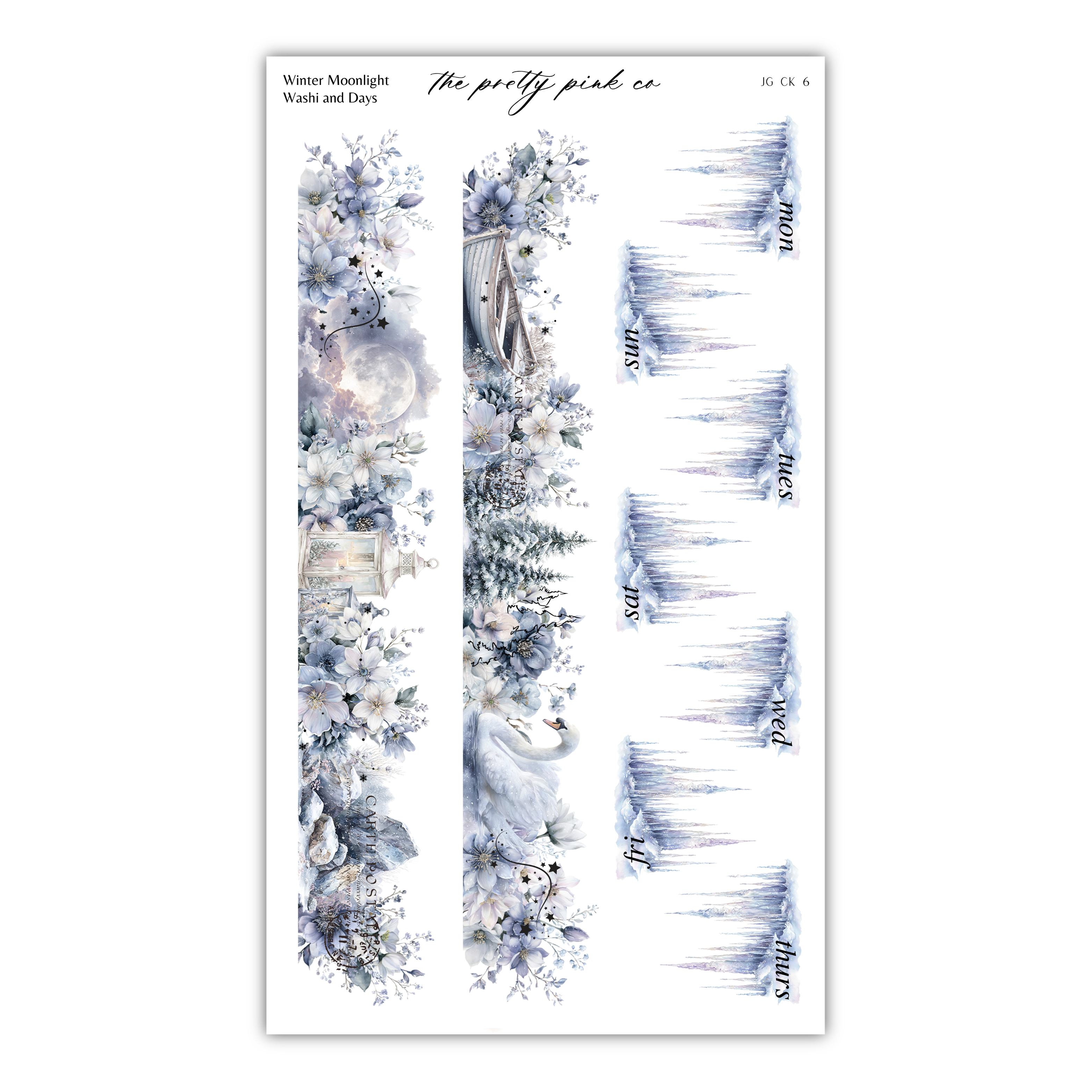 The image is a collage of various floral and winter-themed images, including snowflakes, flowers, and snow-covered landscapes. The collage is organized into multiple vertical columns, each containing different images related to winter and nature. The images depict snowflakes, flowers, and snow-covered landscapes, creating a serene and wintry atmosphere.