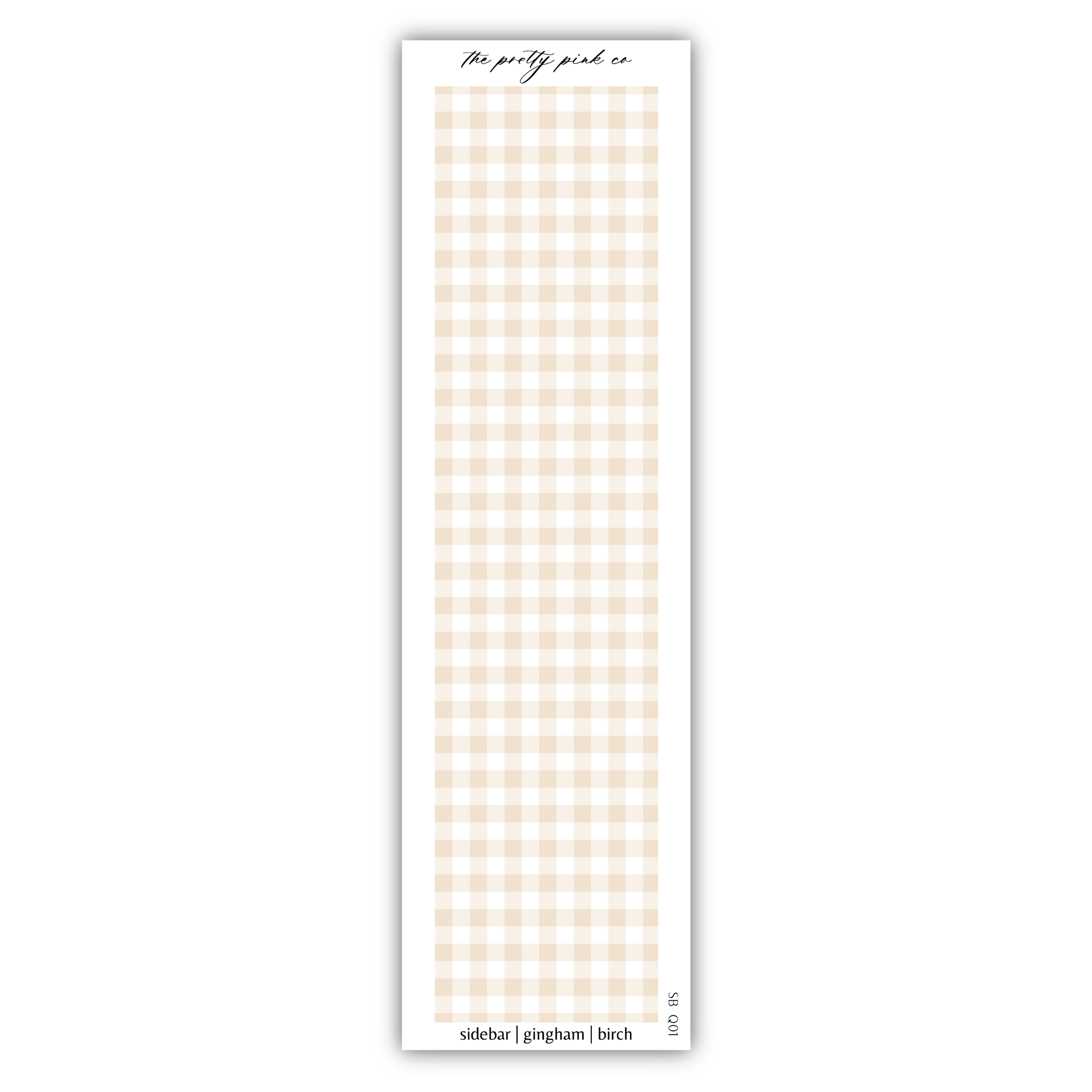 a bookmark with a checkered pattern on it