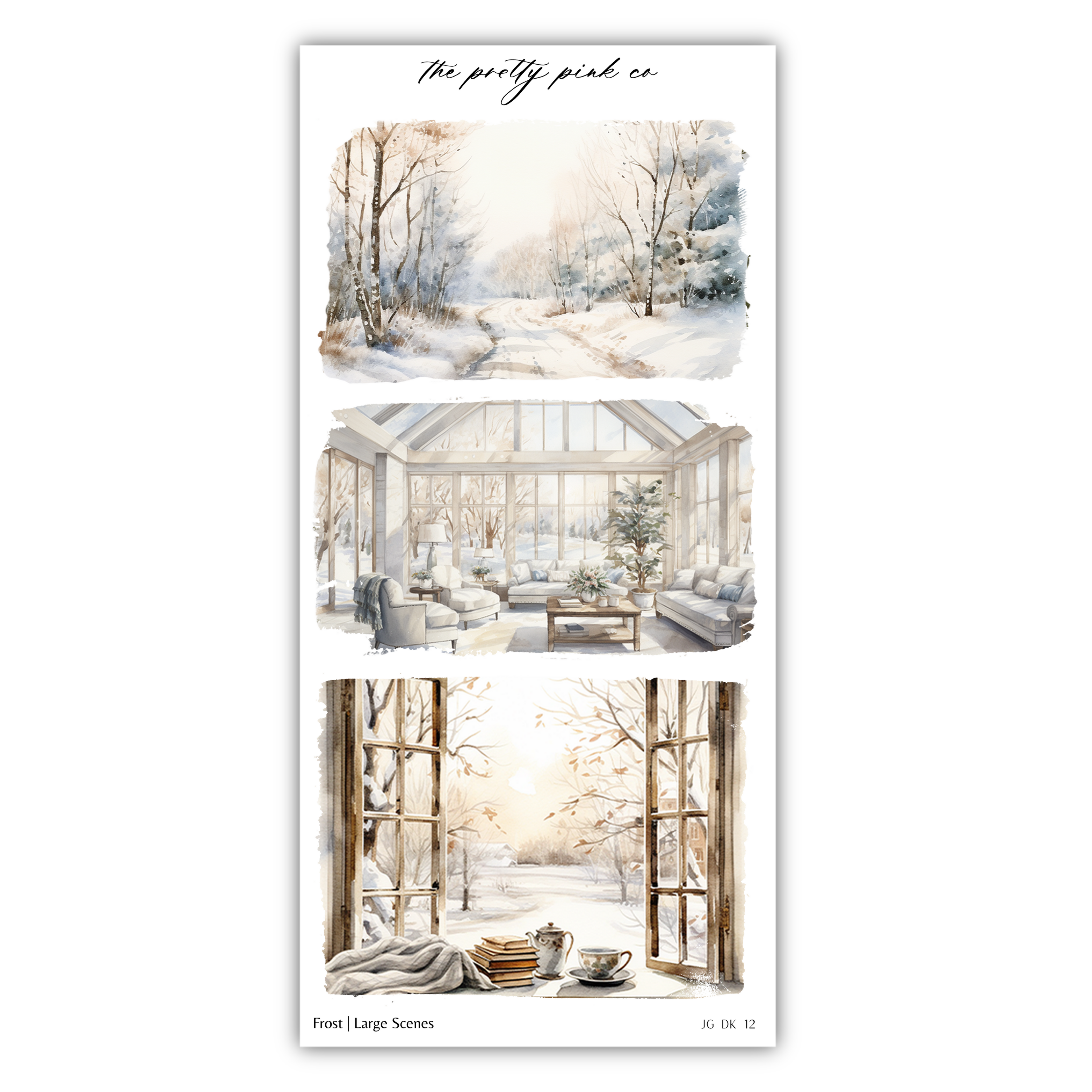 a picture of a winter scene with a window