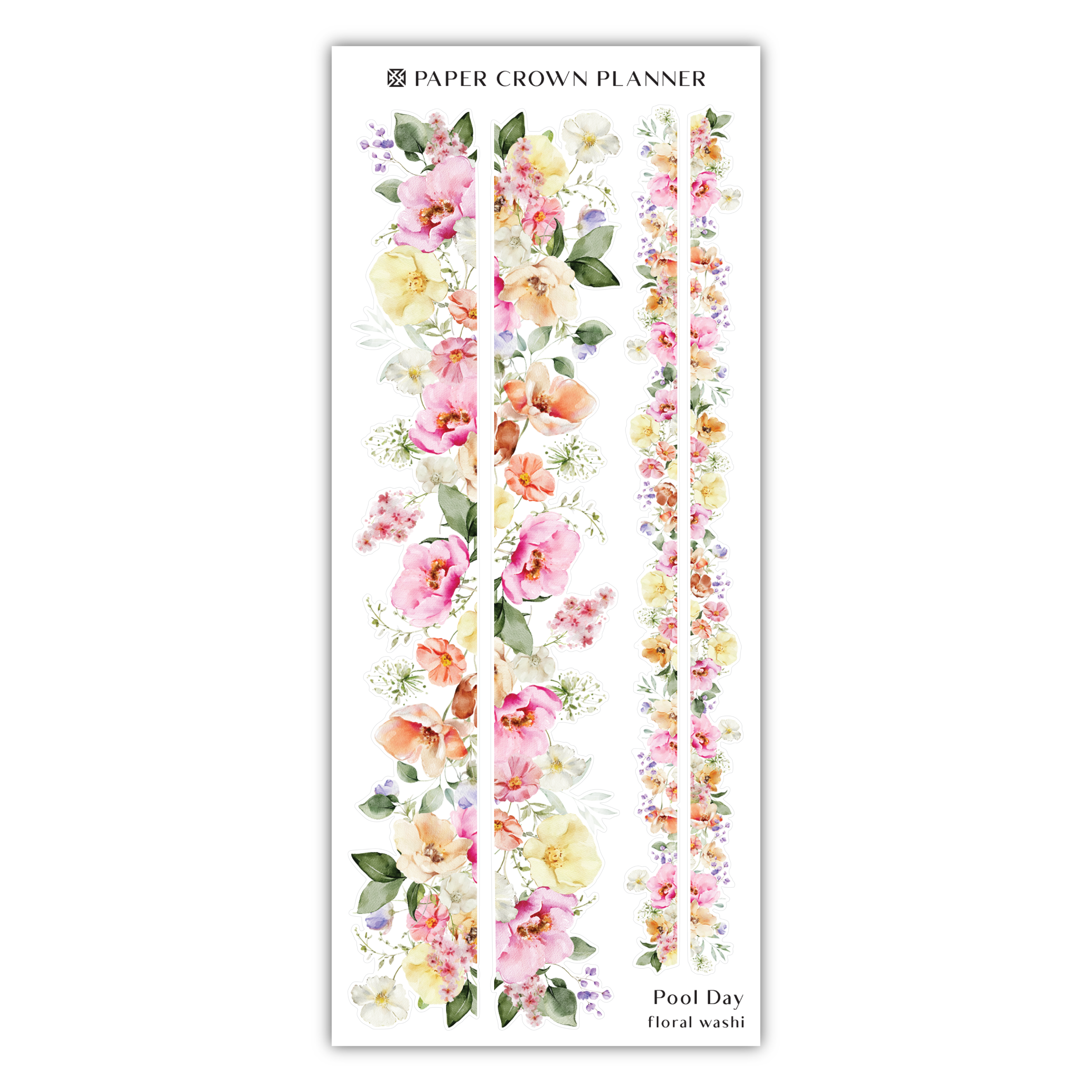 a pair of flower stickers on a white background