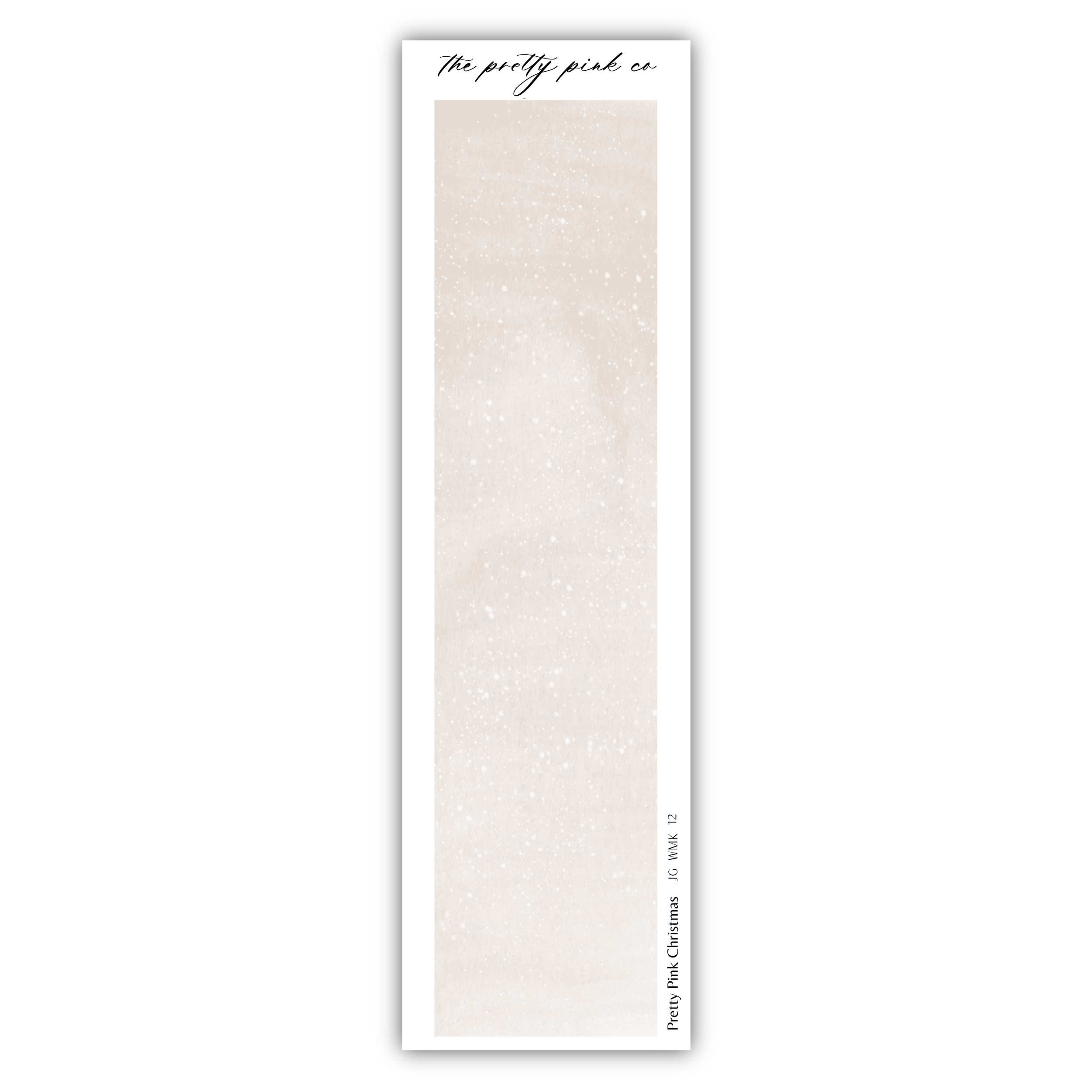 a white bookmark with a white background