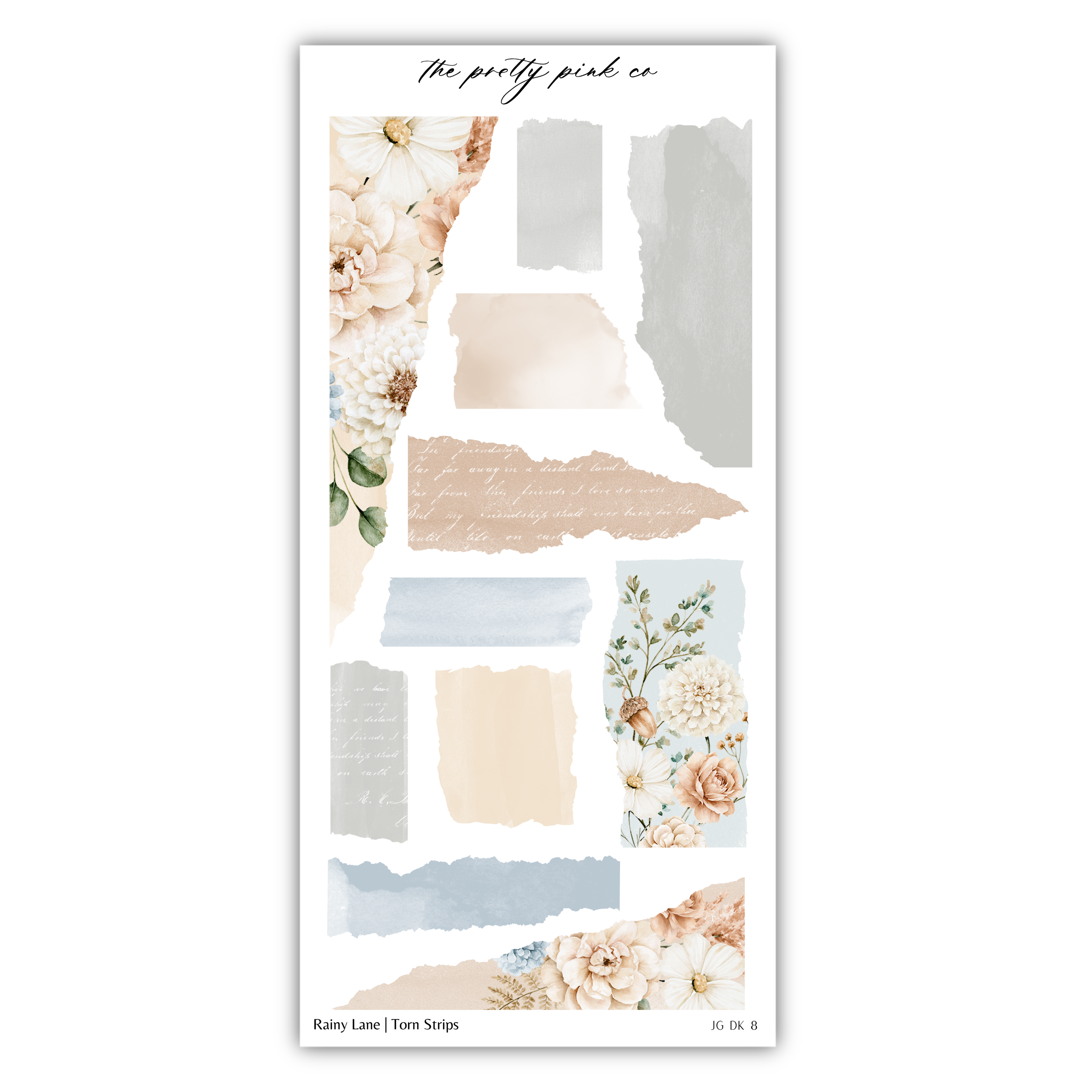 The image is a collage of various artistic elements, including floral designs, torn paper shapes, and abstract patterns. The collage appears to be a creative and visually appealing composition, showcasing different textures, colors, and artistic styles.