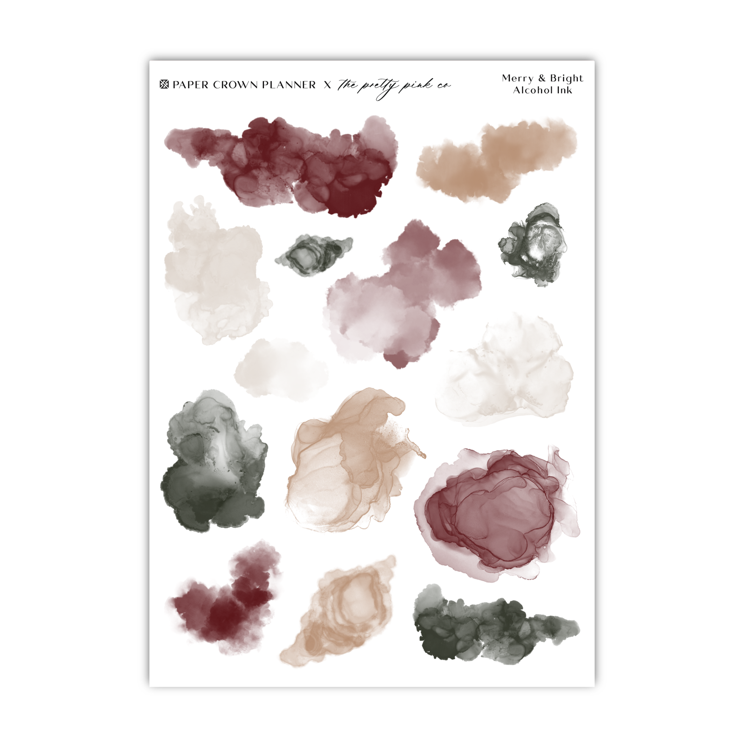 a sheet of watercolor paper with different colors