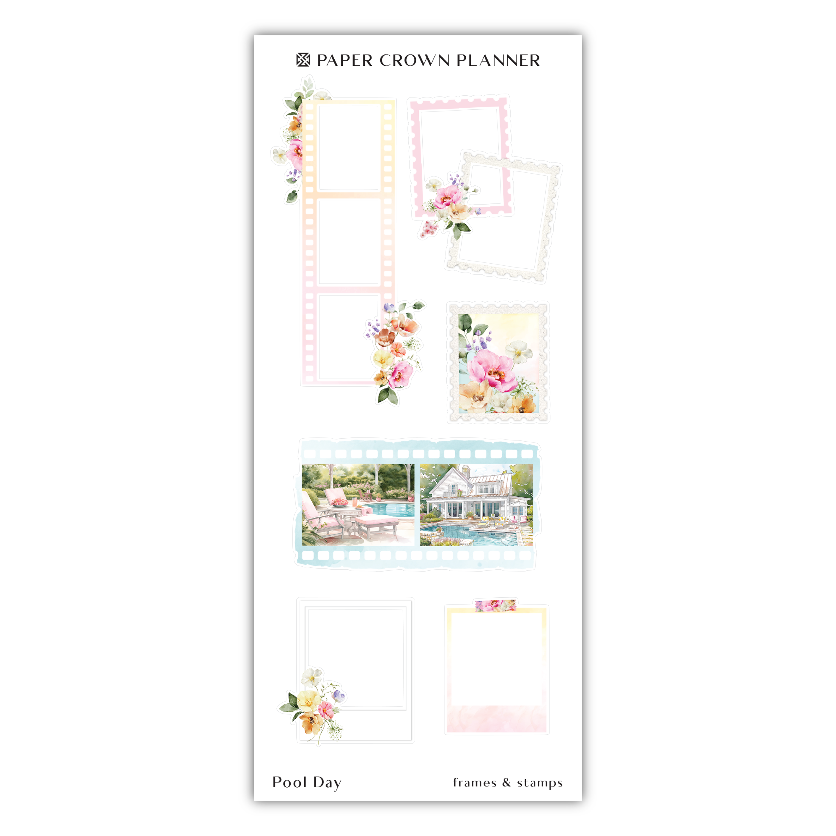 a paper growth planner with flowers and pictures on it