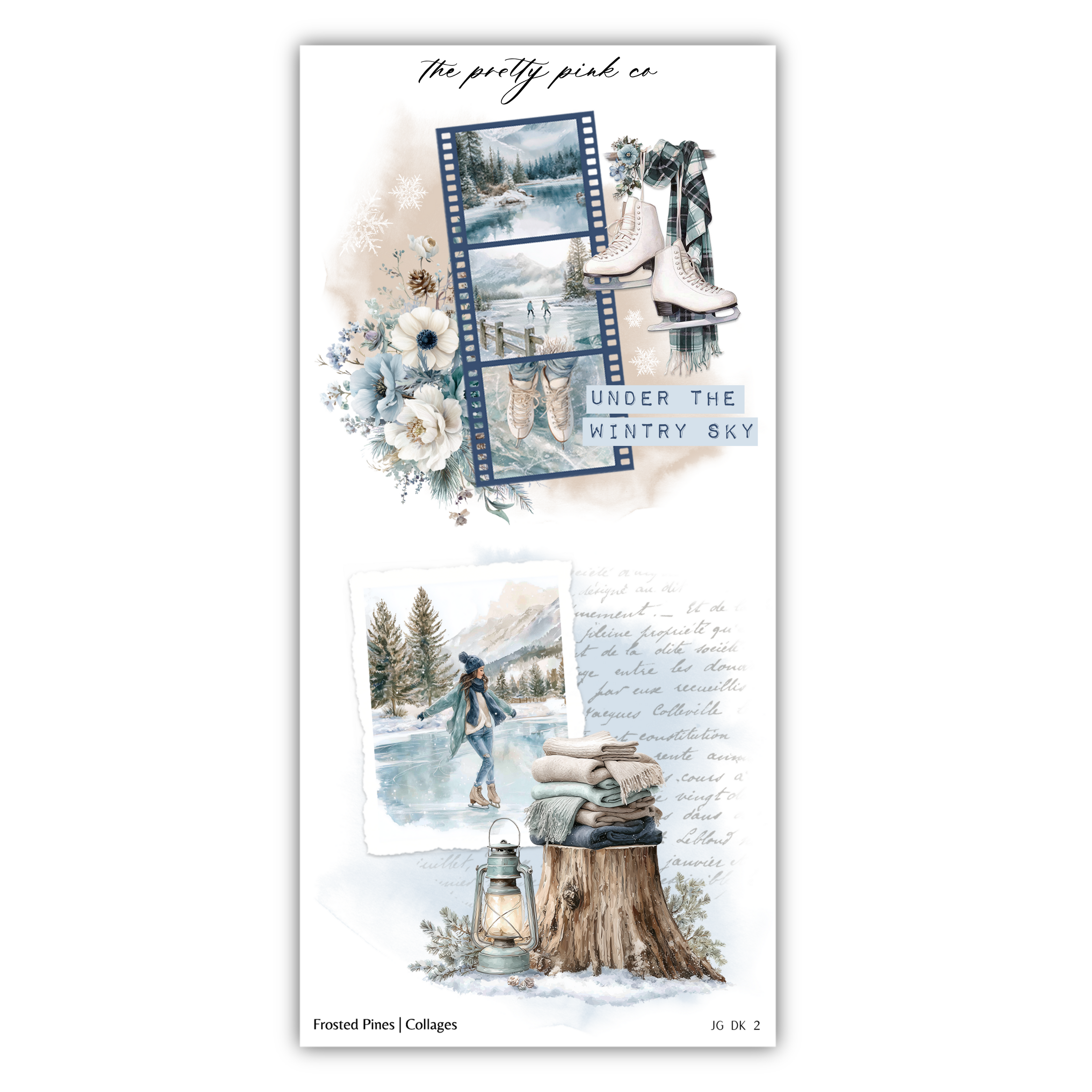 a card with a picture of a person on a tree stump